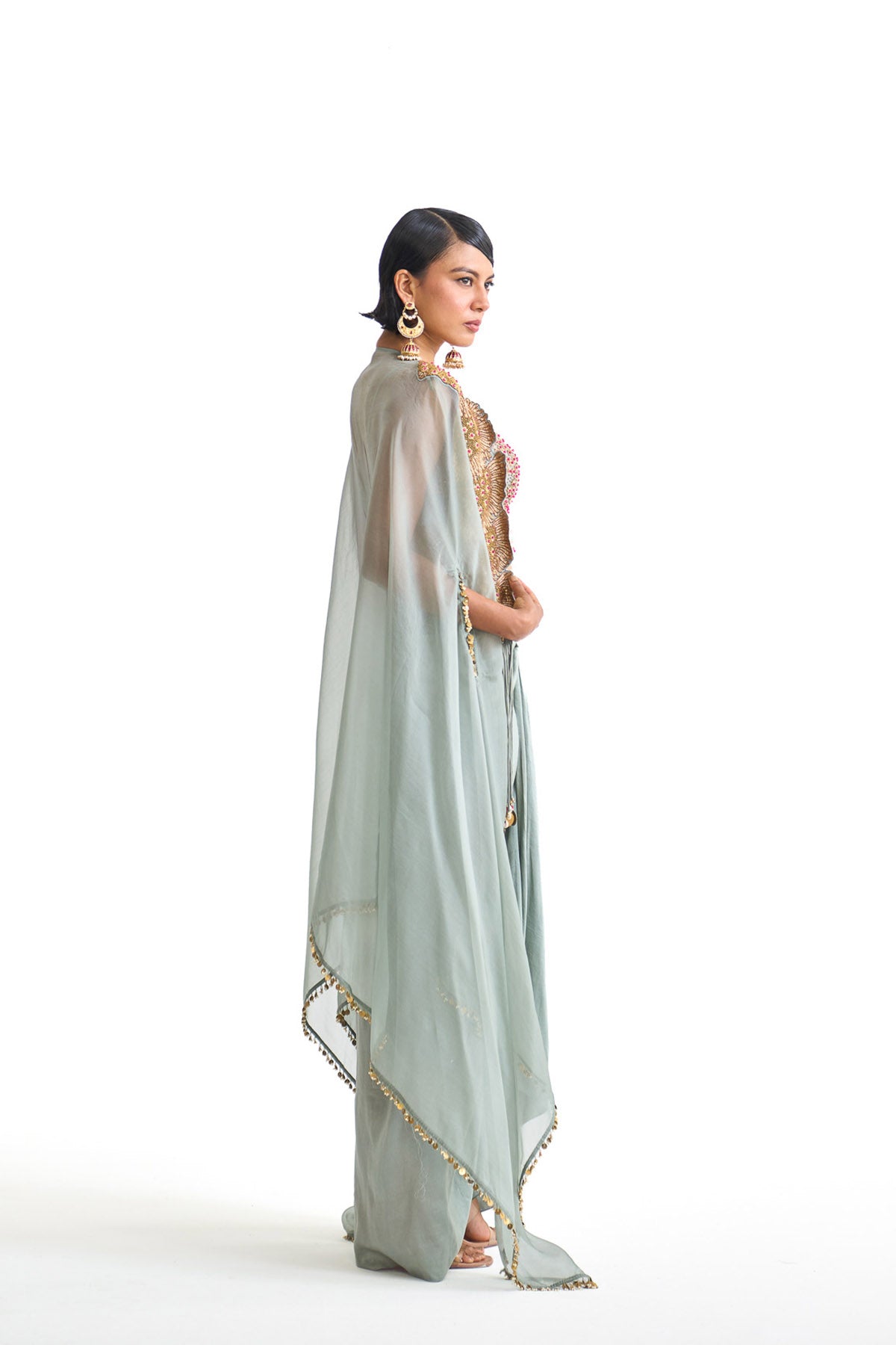 Dancing rays Cape and drape skirt set