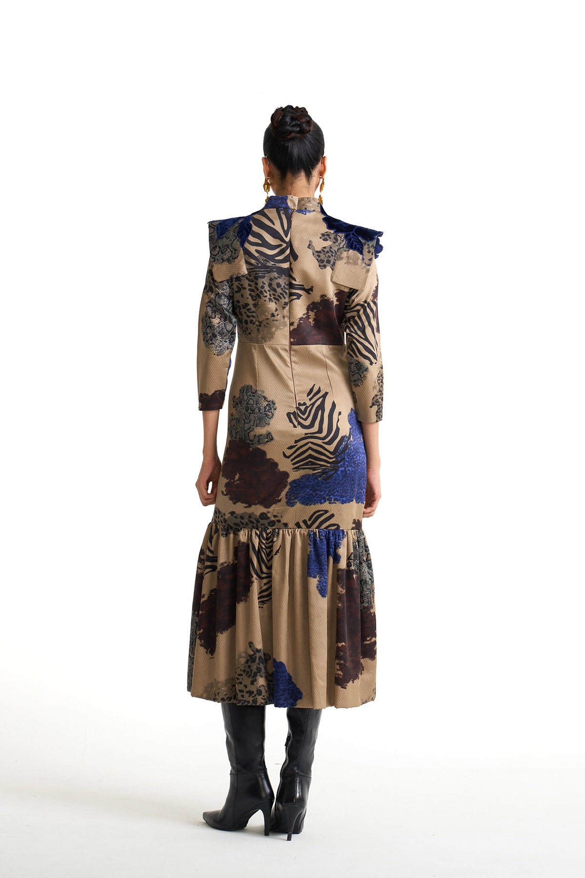 Desert safari shoulder detail dress