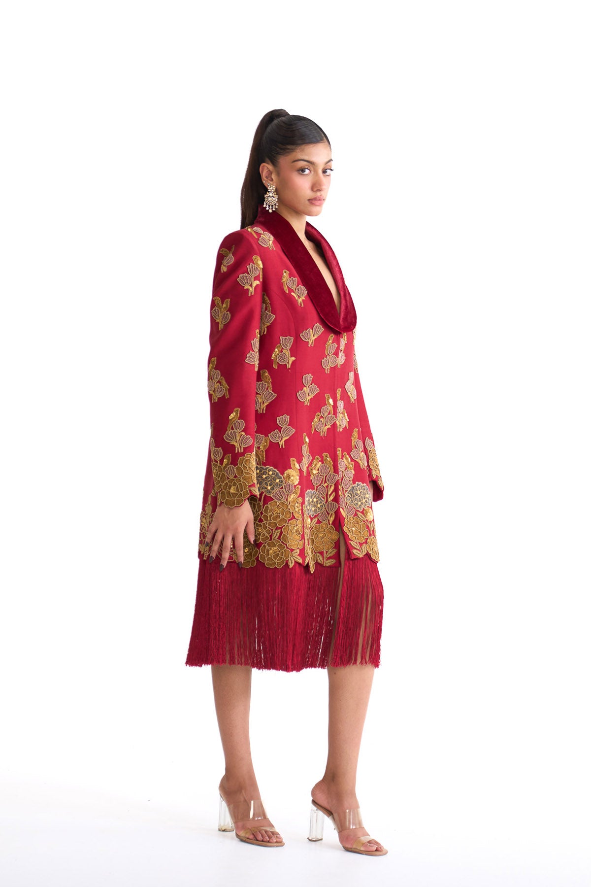 Flower story Long blazer dress