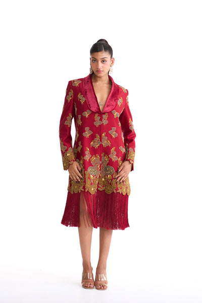 Flower story Long blazer dress