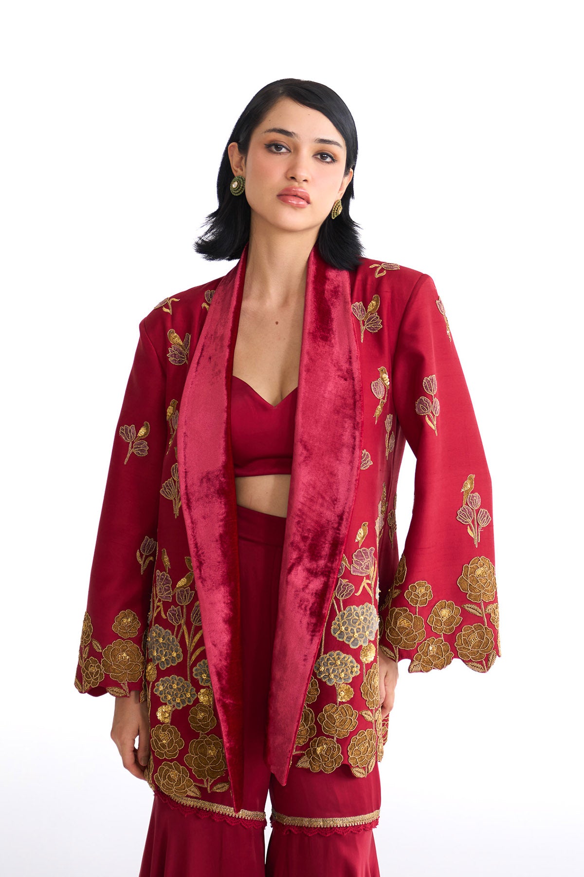 Flower story Blazer & garara set