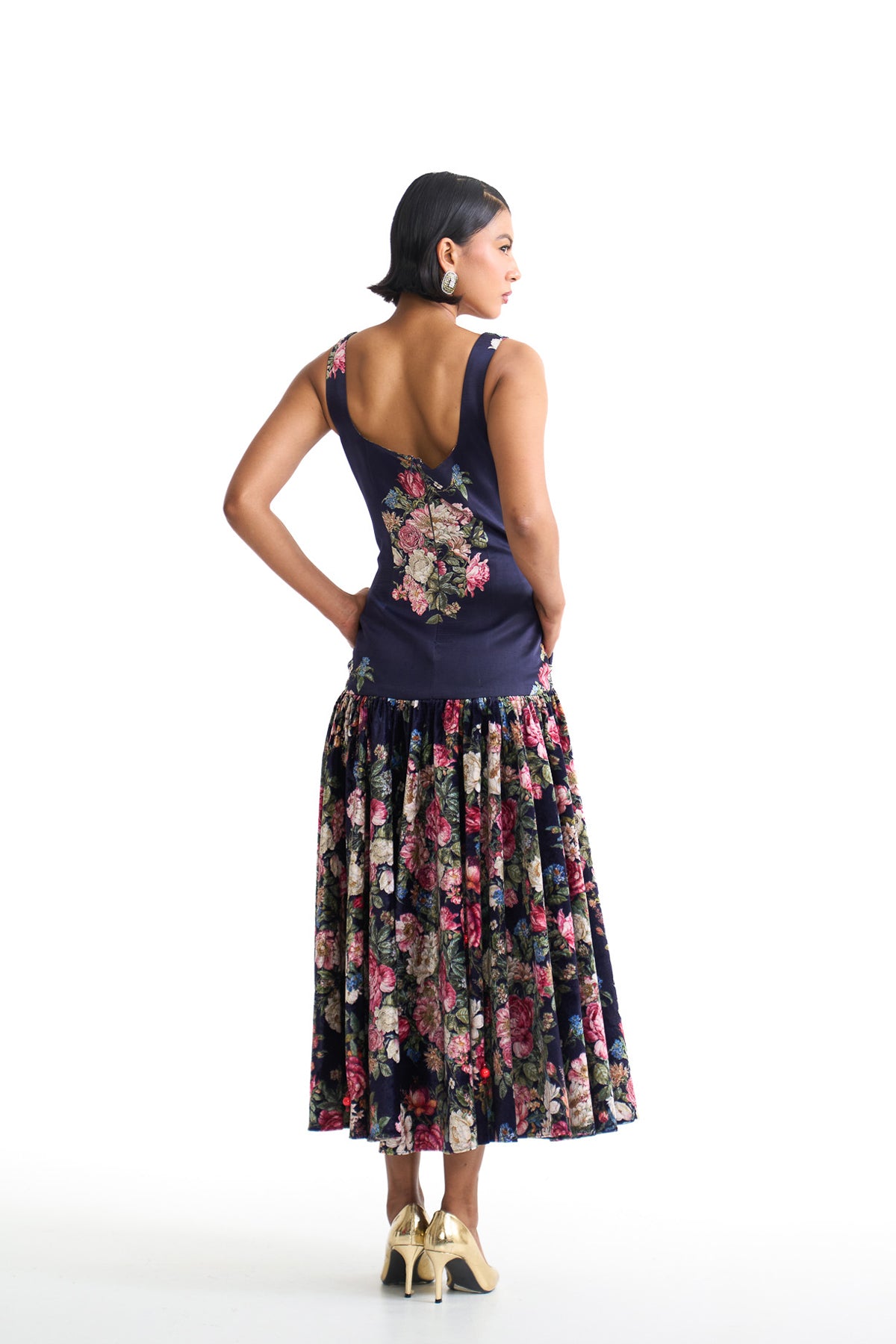 French rose bodycon dress