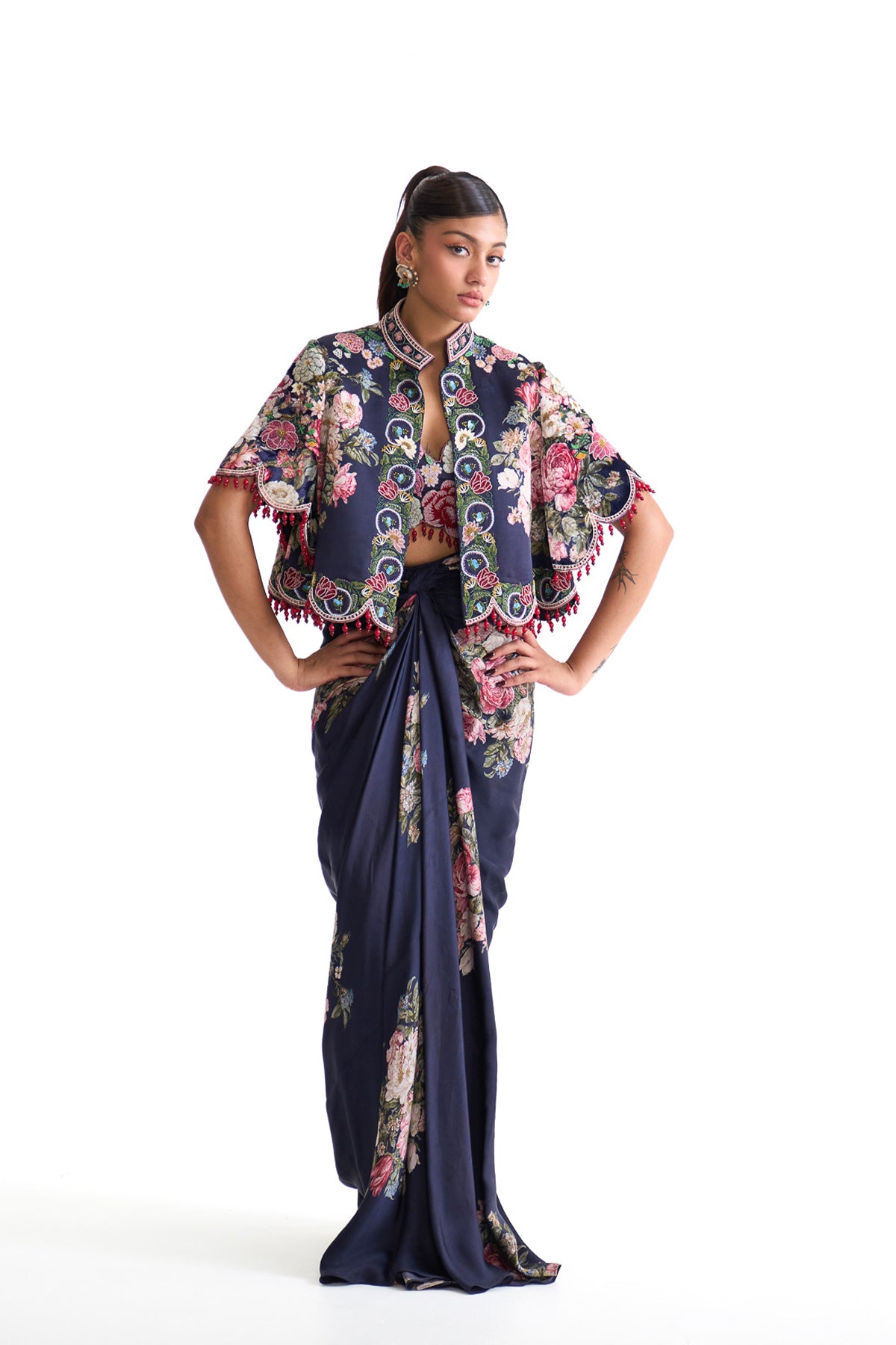 French rose BOLERO JACKET KNOT SKIRT SET