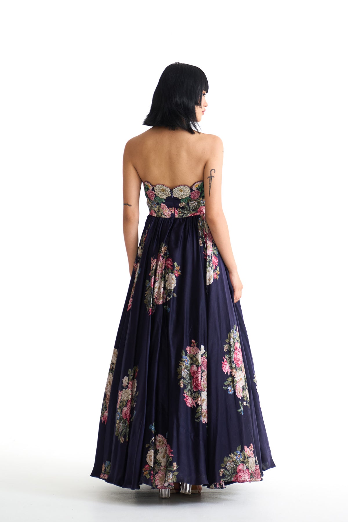 French rose tube dress