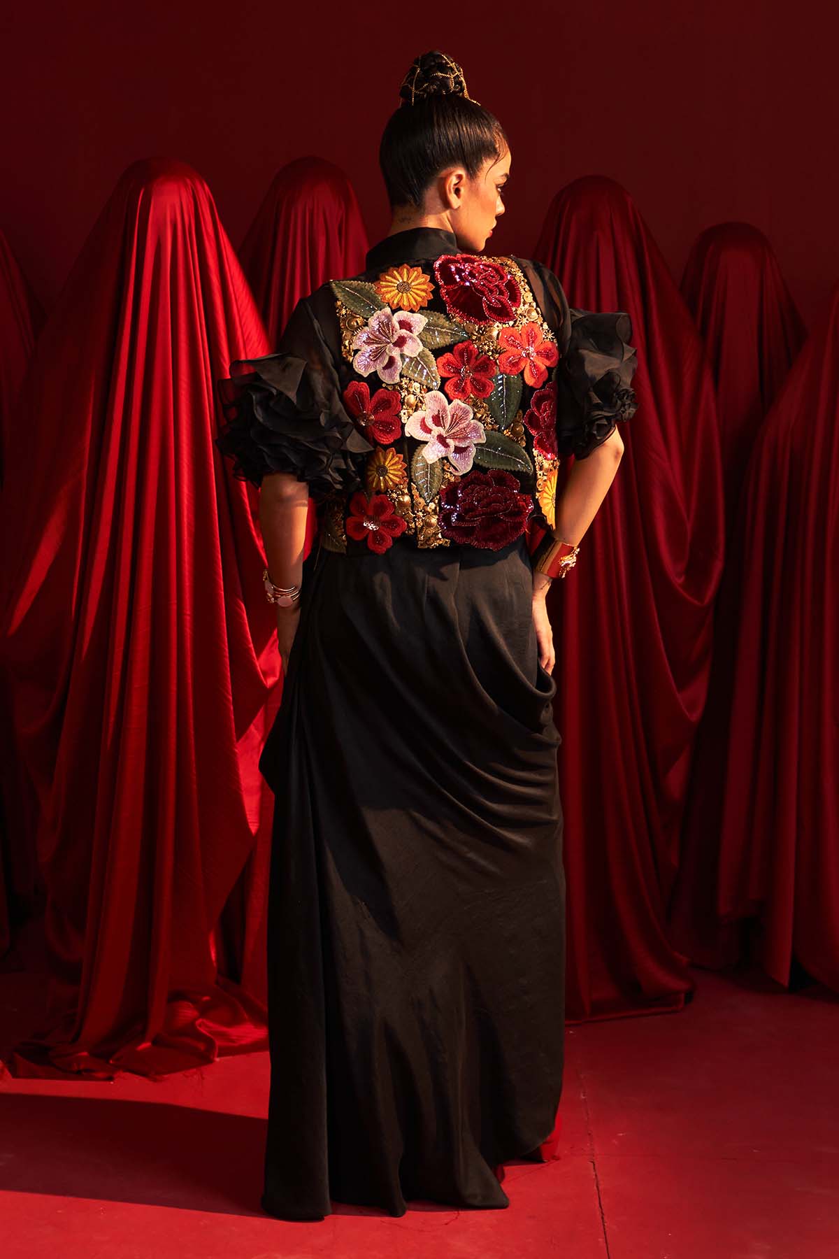Vintage lily waist coat and shirt set