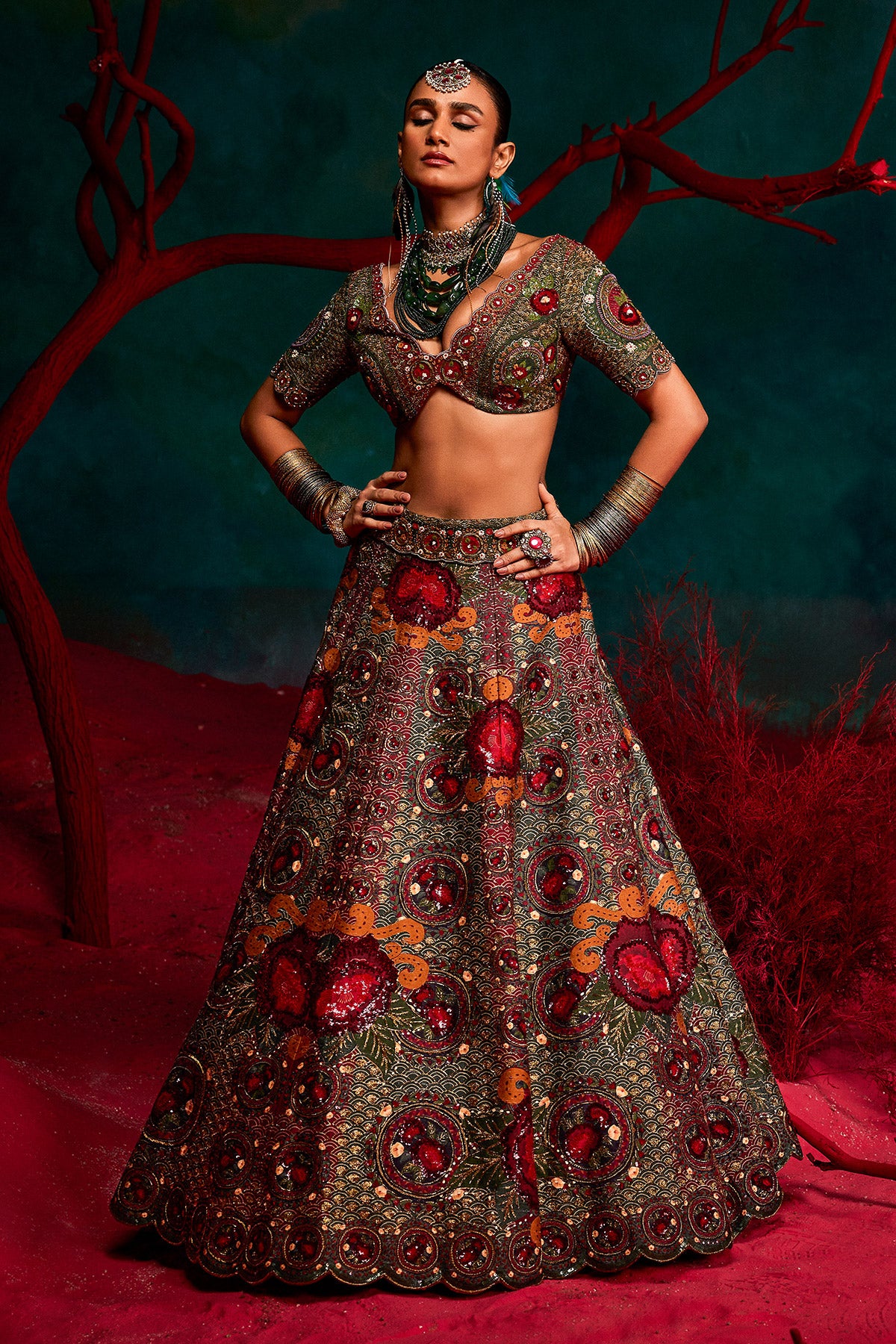 Paki Laal Lehenga