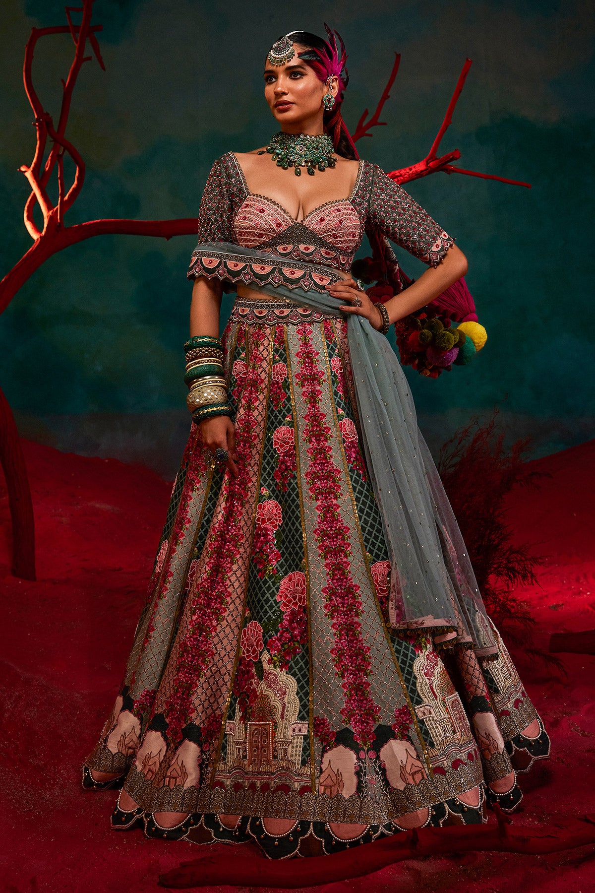 Olive Mahal Lehenga