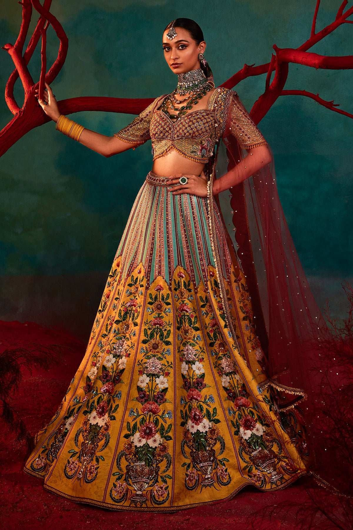 Aadhira Yellow Lehenga