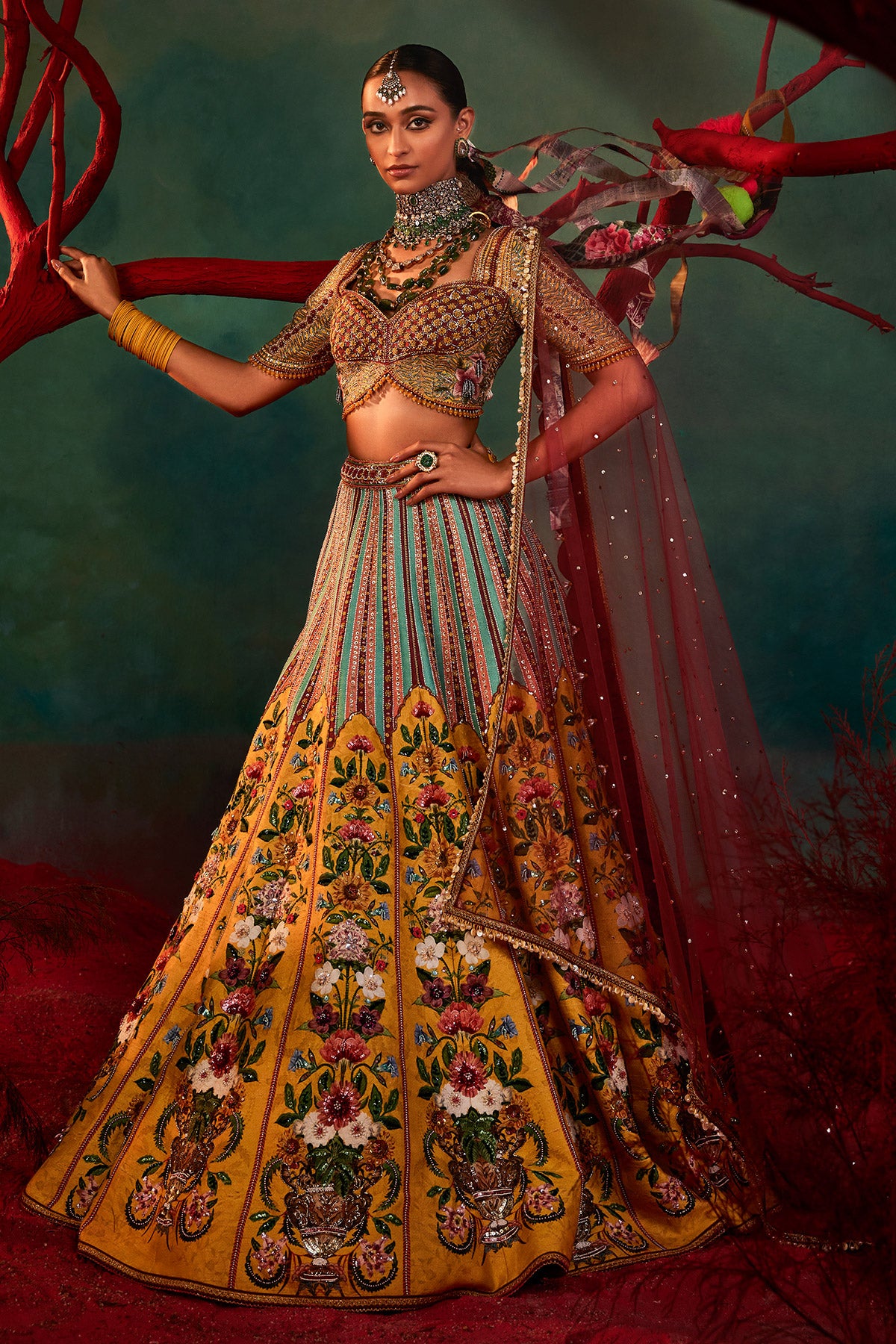 Aadhira Yellow Lehenga