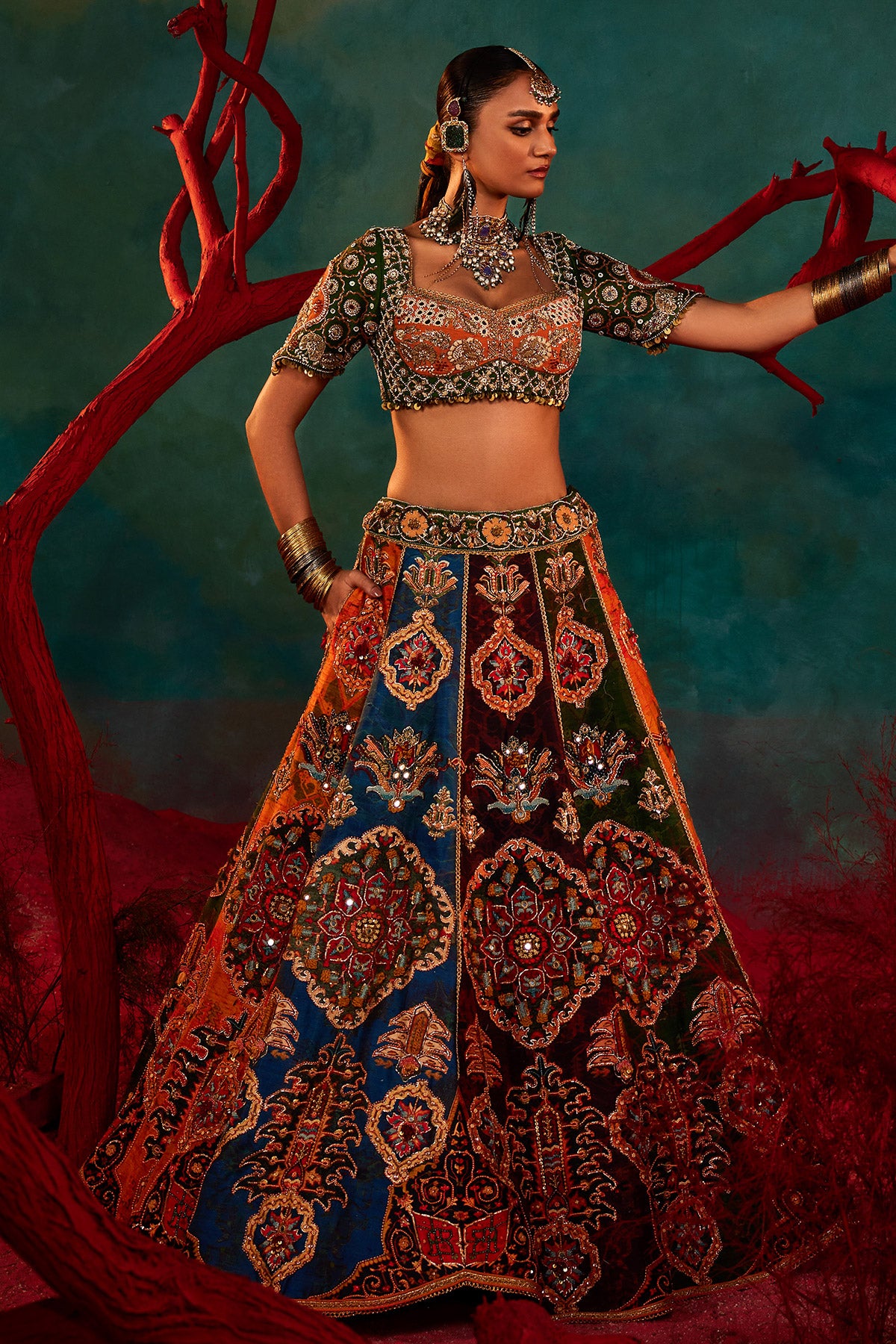 Shakti Multicolor Lehenga