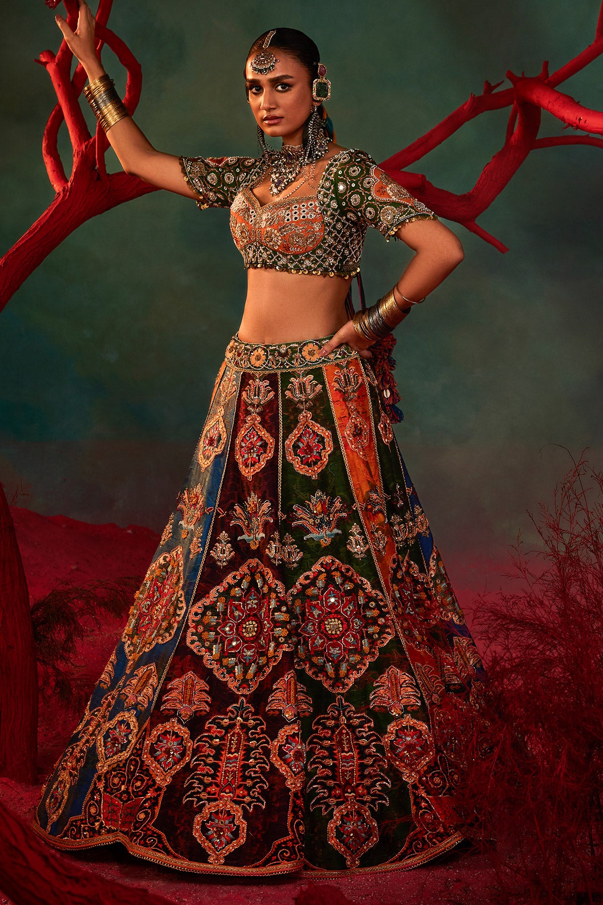 Shakti Multicolor Lehenga