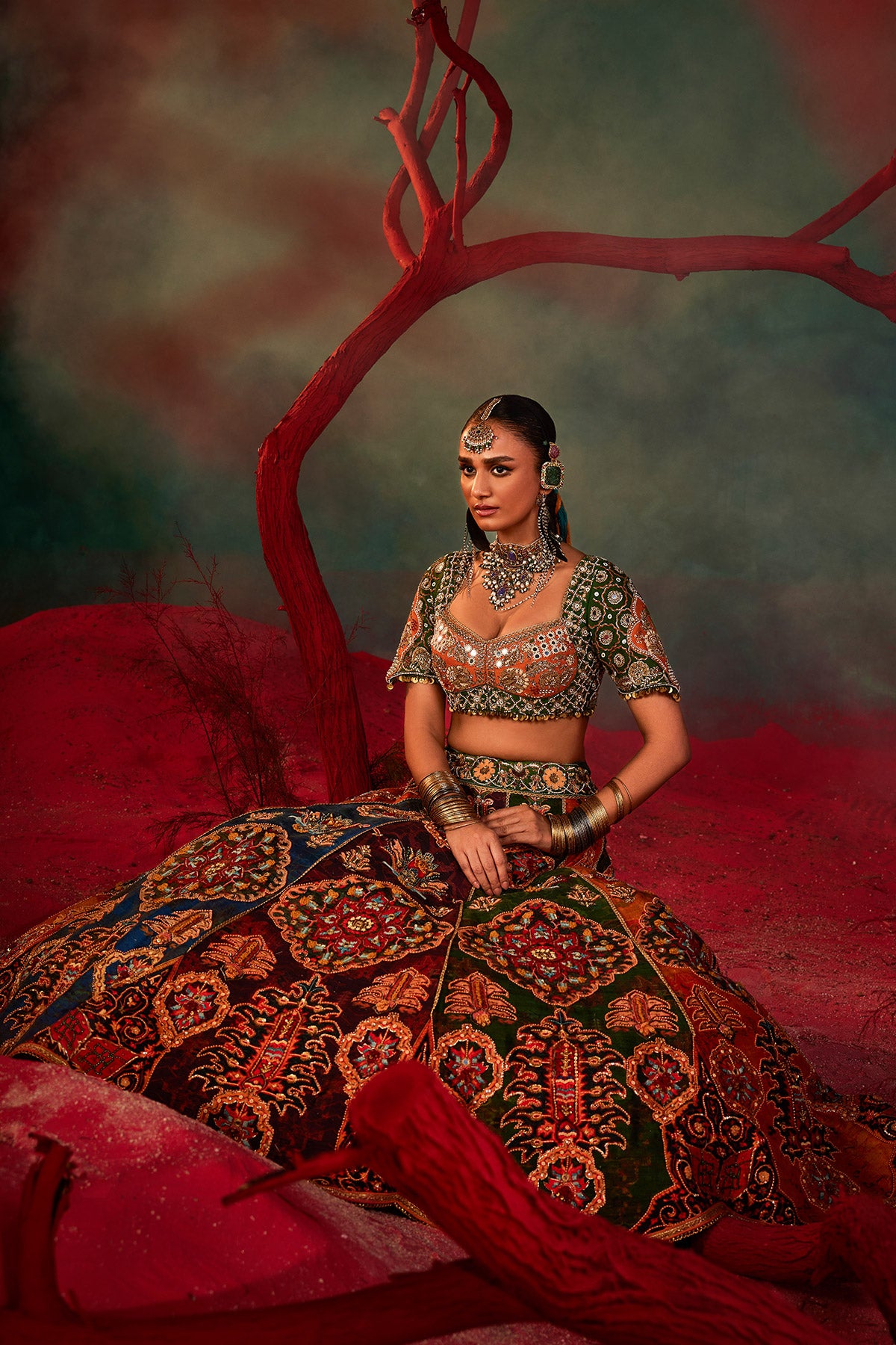 Shakti Multicolor Lehenga