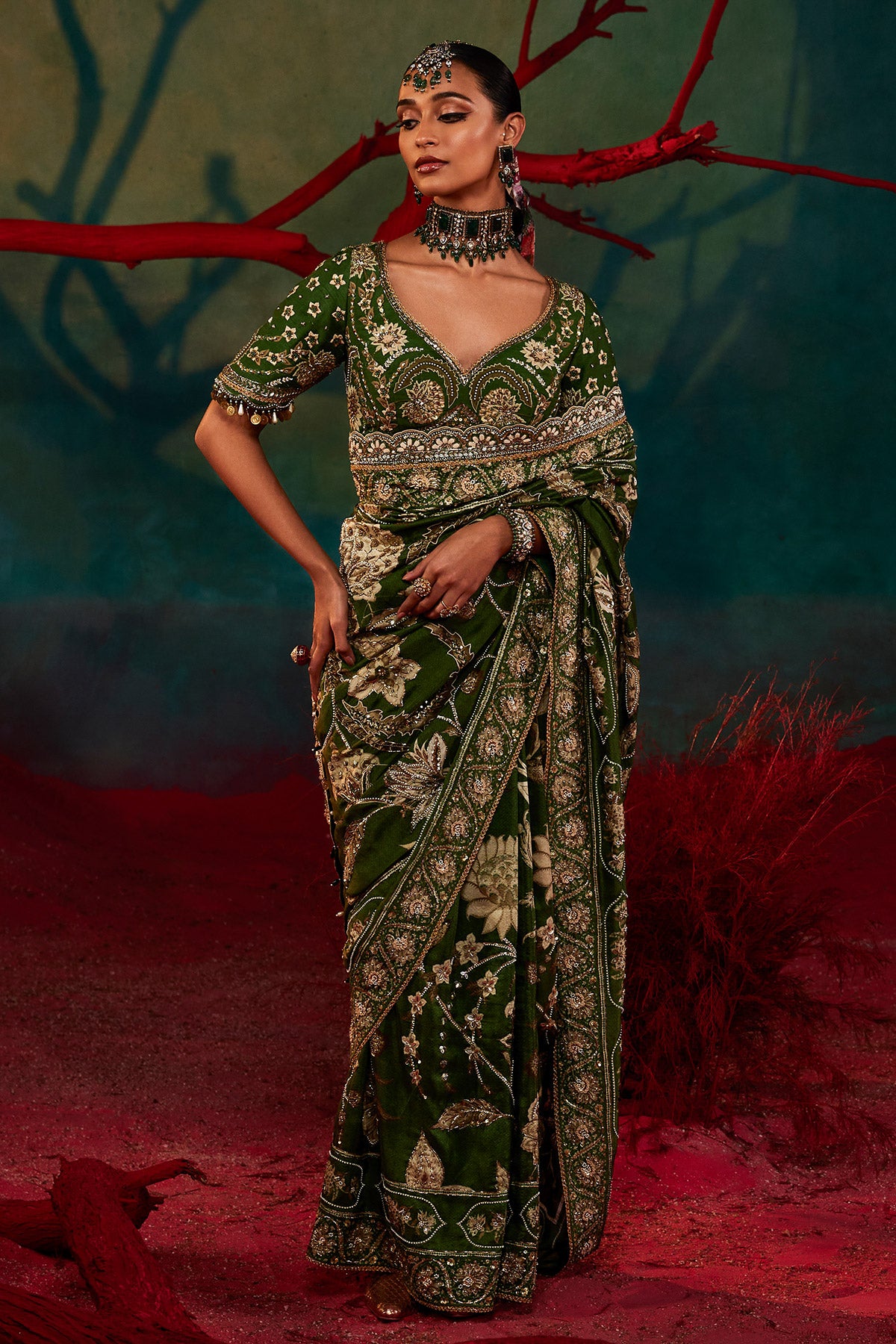 Amara Green Saree