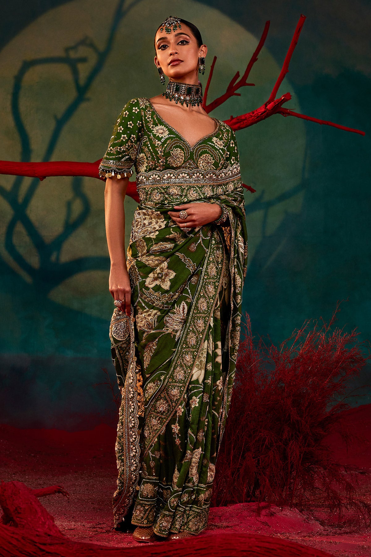 Amara Green Saree