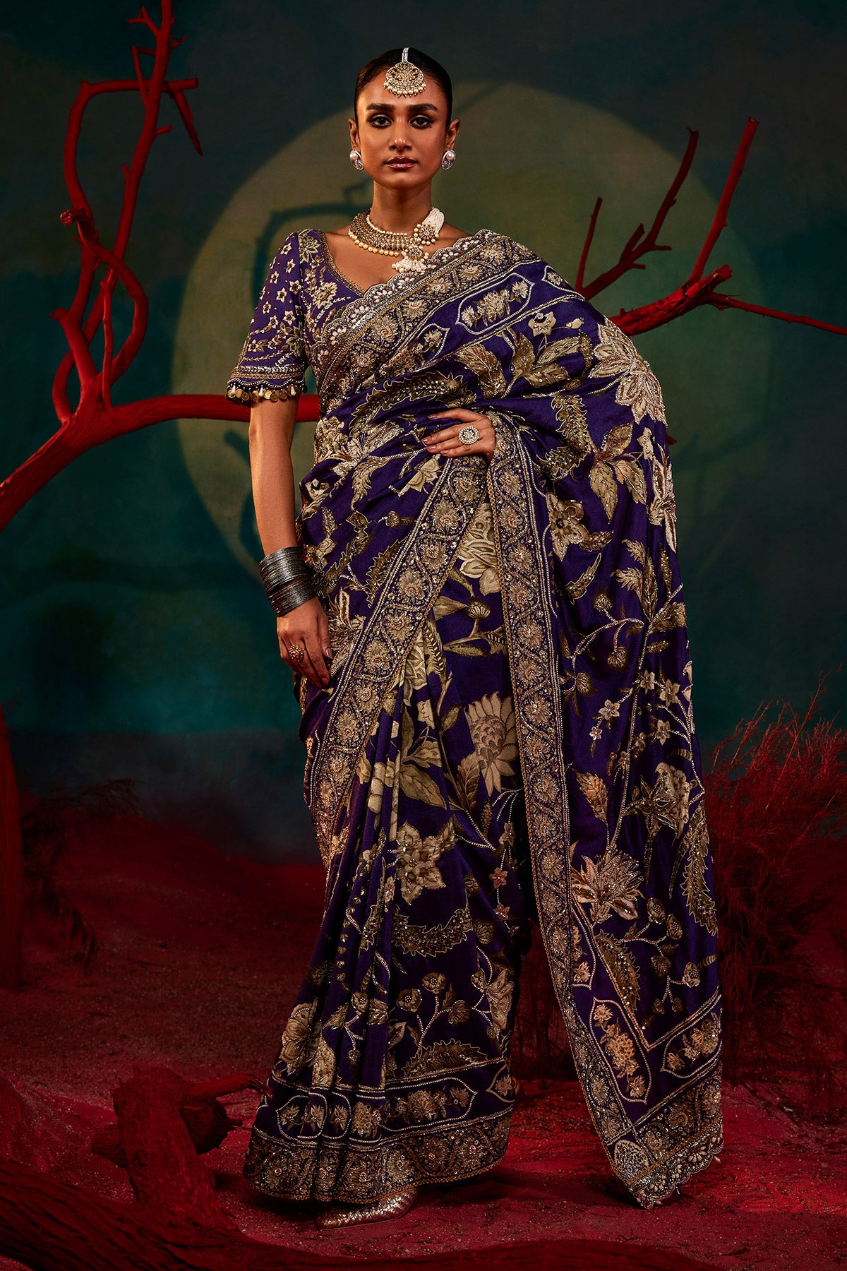 Annika Purple Saree