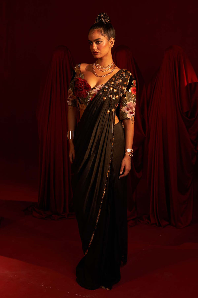 Muskan Chanana in Vintage lily cape set