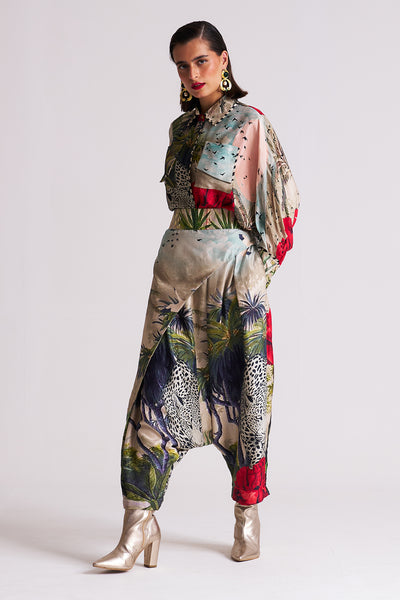 leopard floral Harrom pants