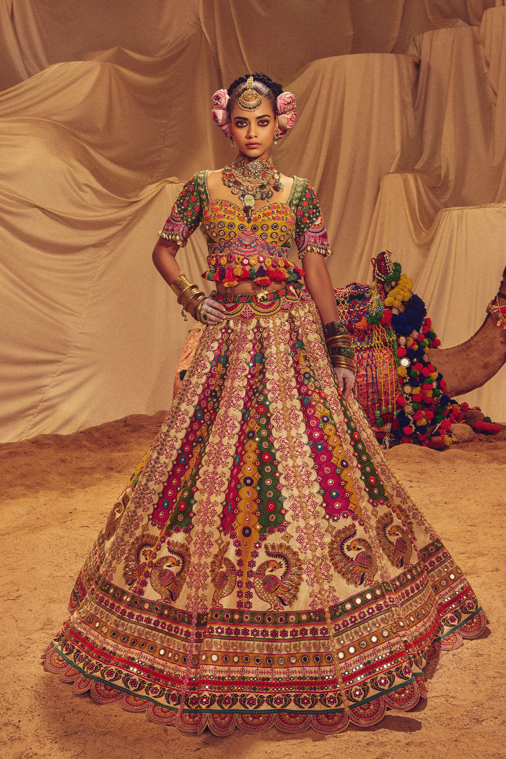 Suzani Rangeen lehanga