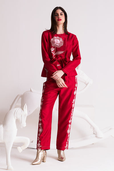 Crimson bloom Narrow pant