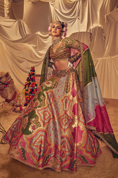 Suzani Rangeen lehanga