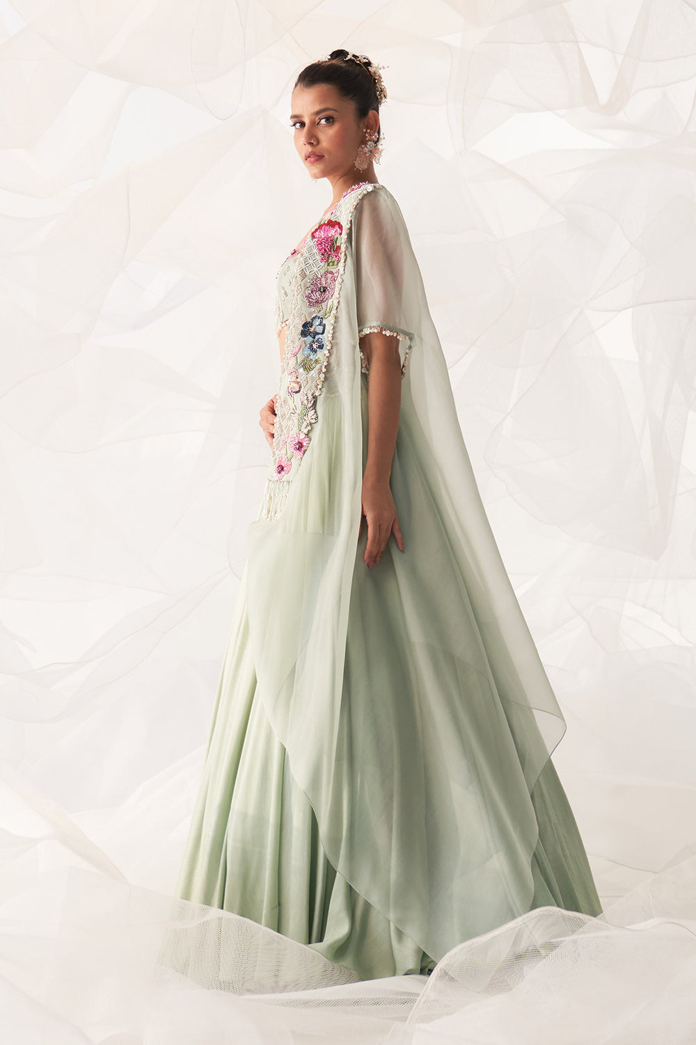Kamala Lehenga with Cape