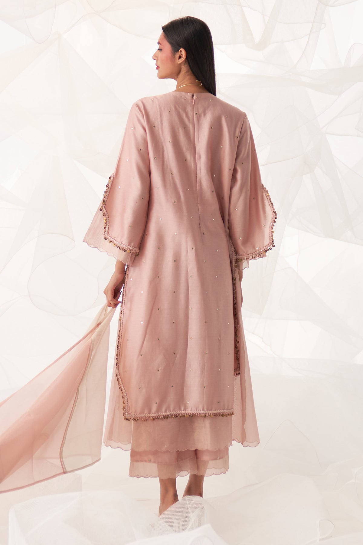 CENTER PATCHED YOKE 'A' LINE KURTA SET