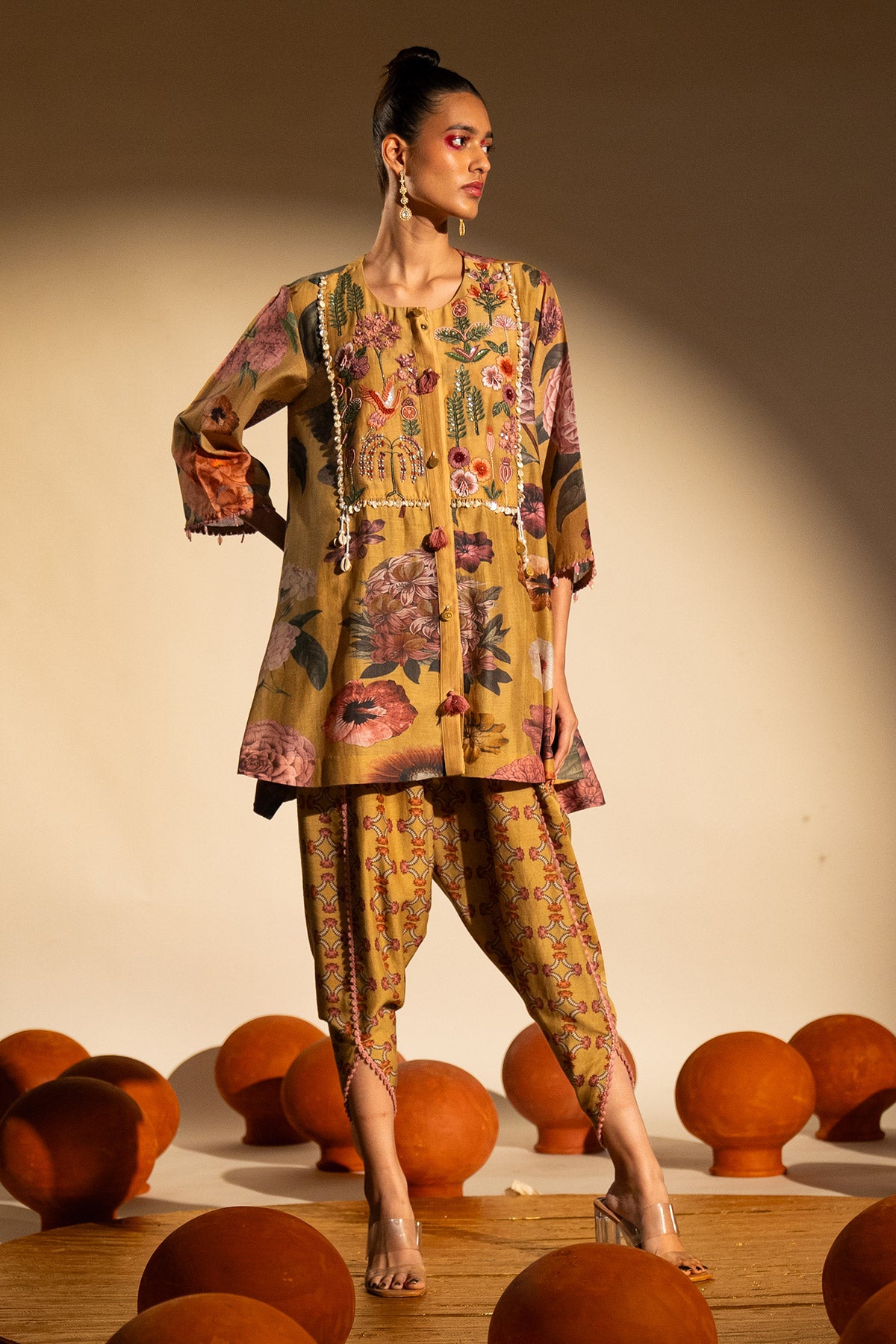Short Kurta Dhoti Co-ord Set