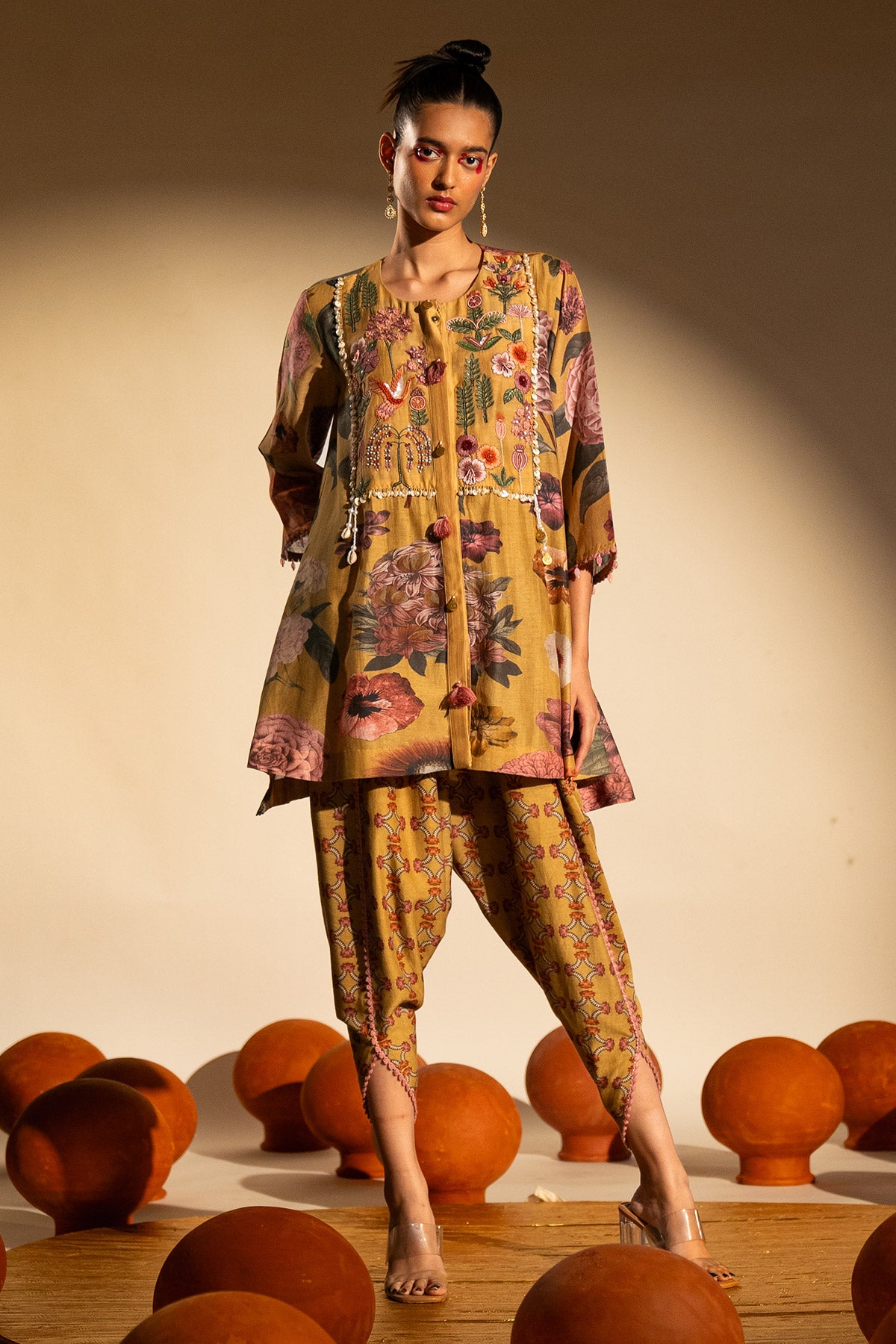 Short Kurta Dhoti Co-ord Set