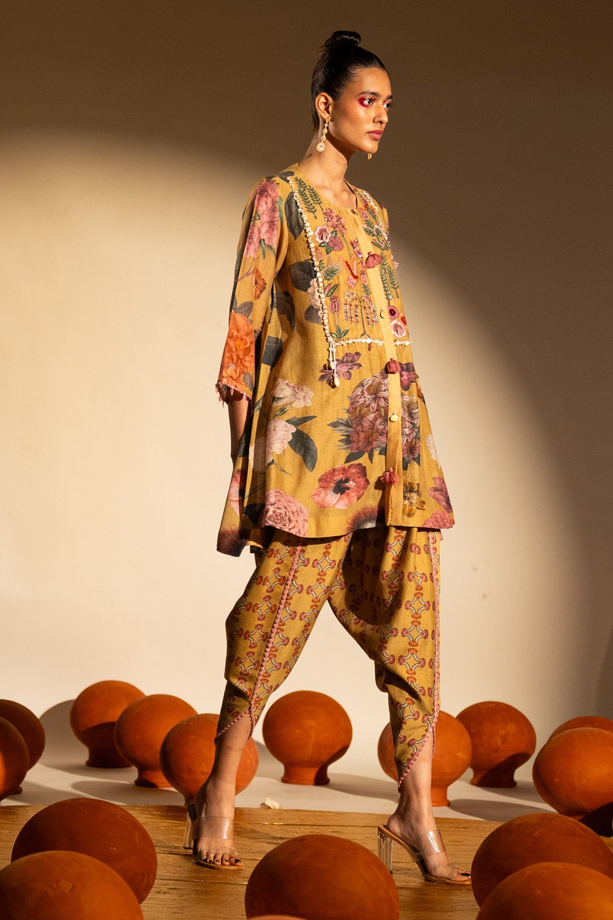 Short Kurta Dhoti Co-ord Set
