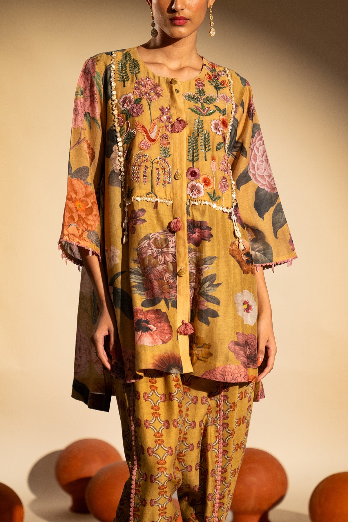 Short Kurta Dhoti Co-ord Set