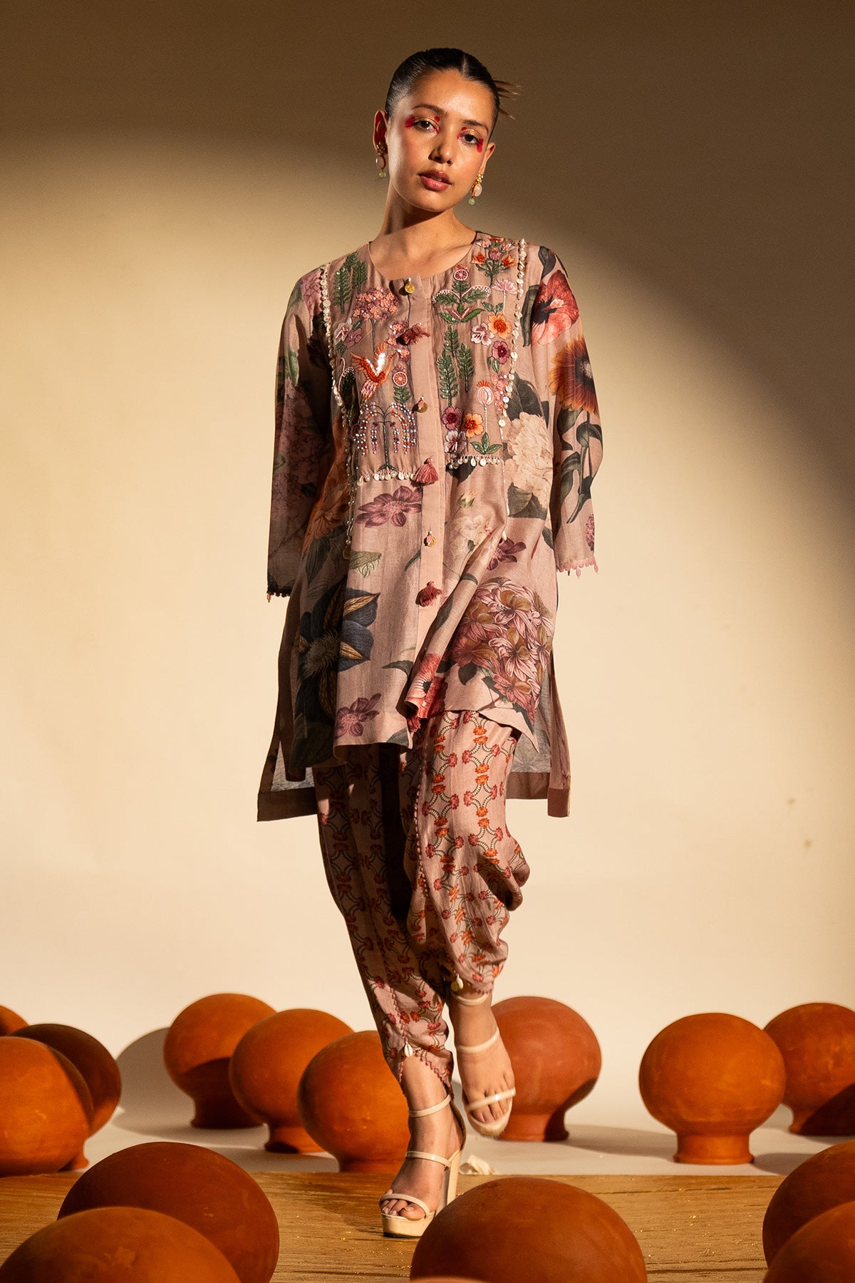 Short Kurta Dhoti Co-ord Set