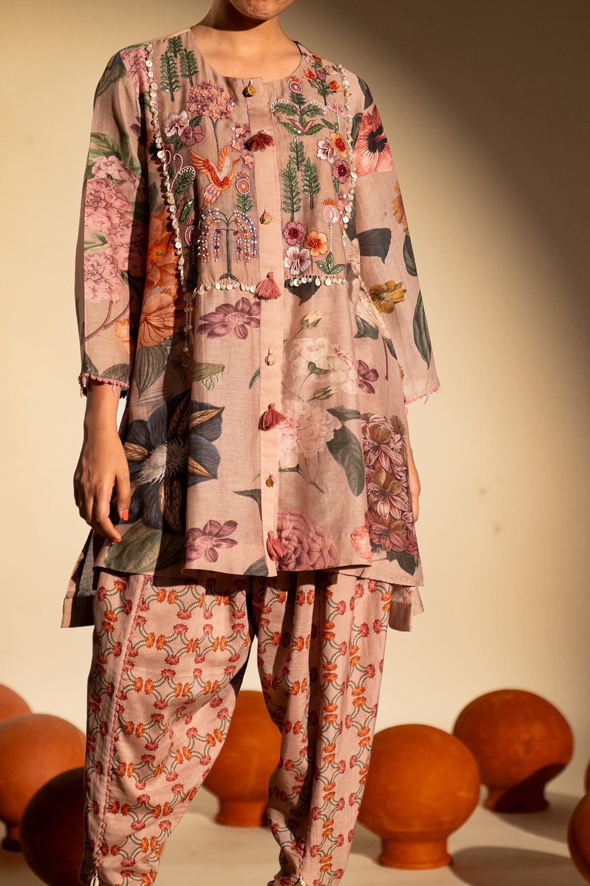 Short Kurta Dhoti Co-ord Set