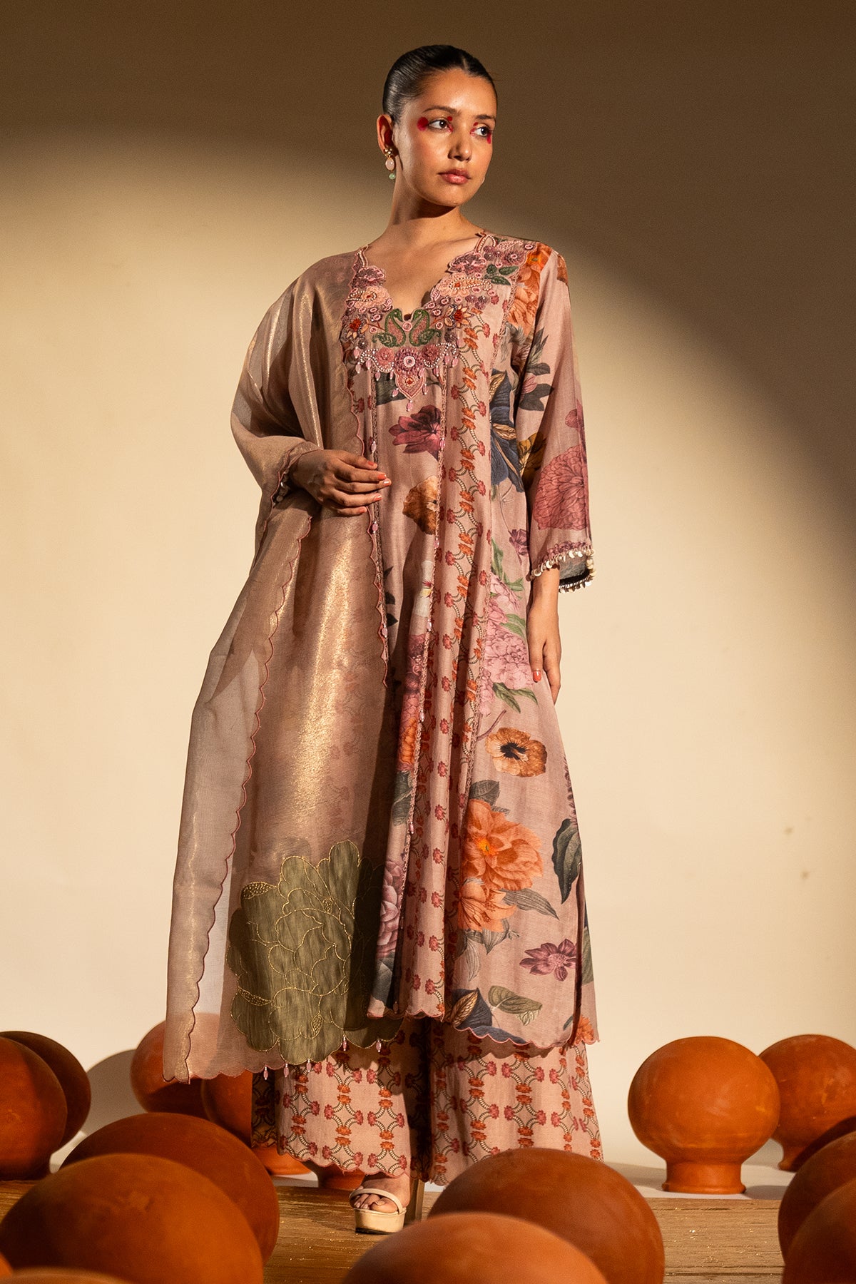 Paisley Yoke Kurta Set