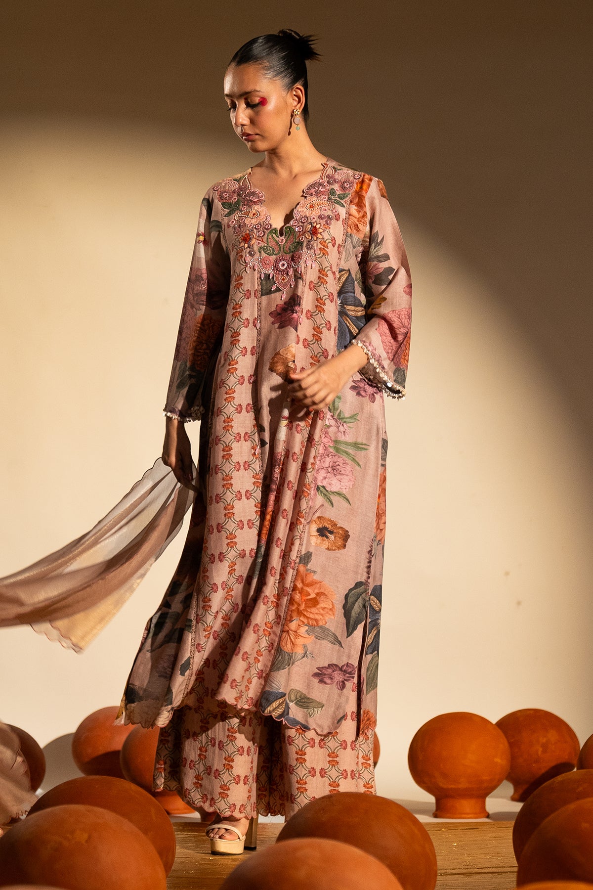 Paisley Yoke Kurta Set