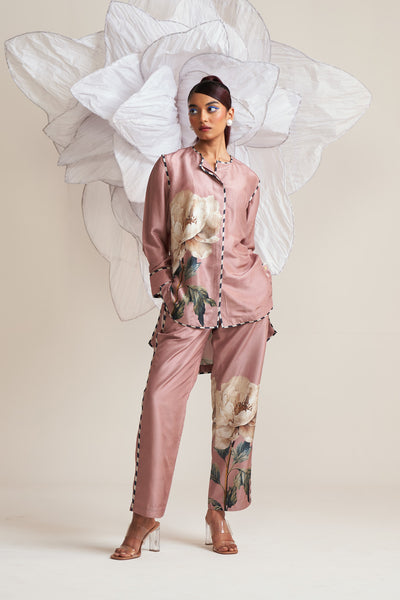 Blush blossom High low shirt