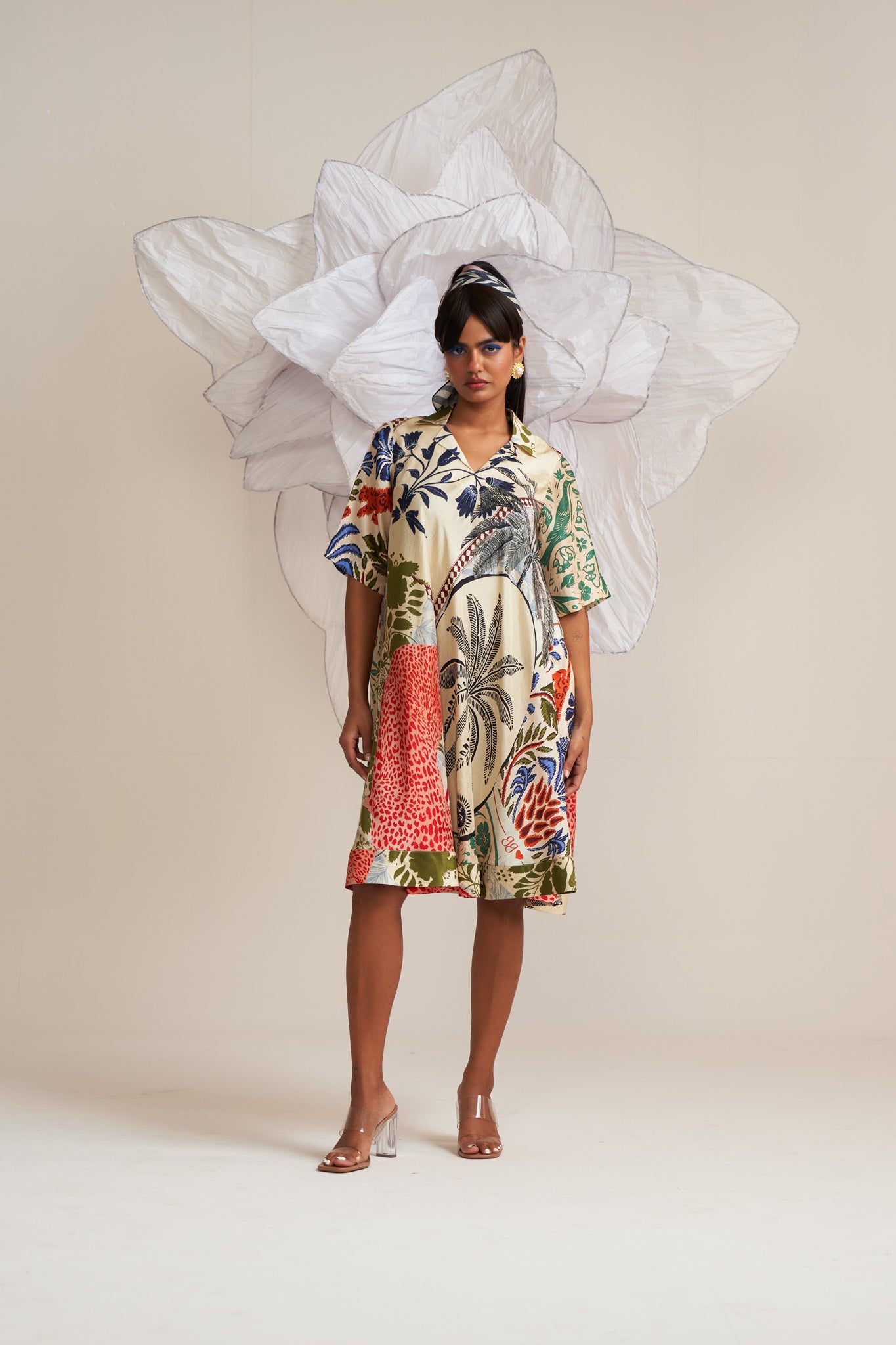 A line patch pocket dress