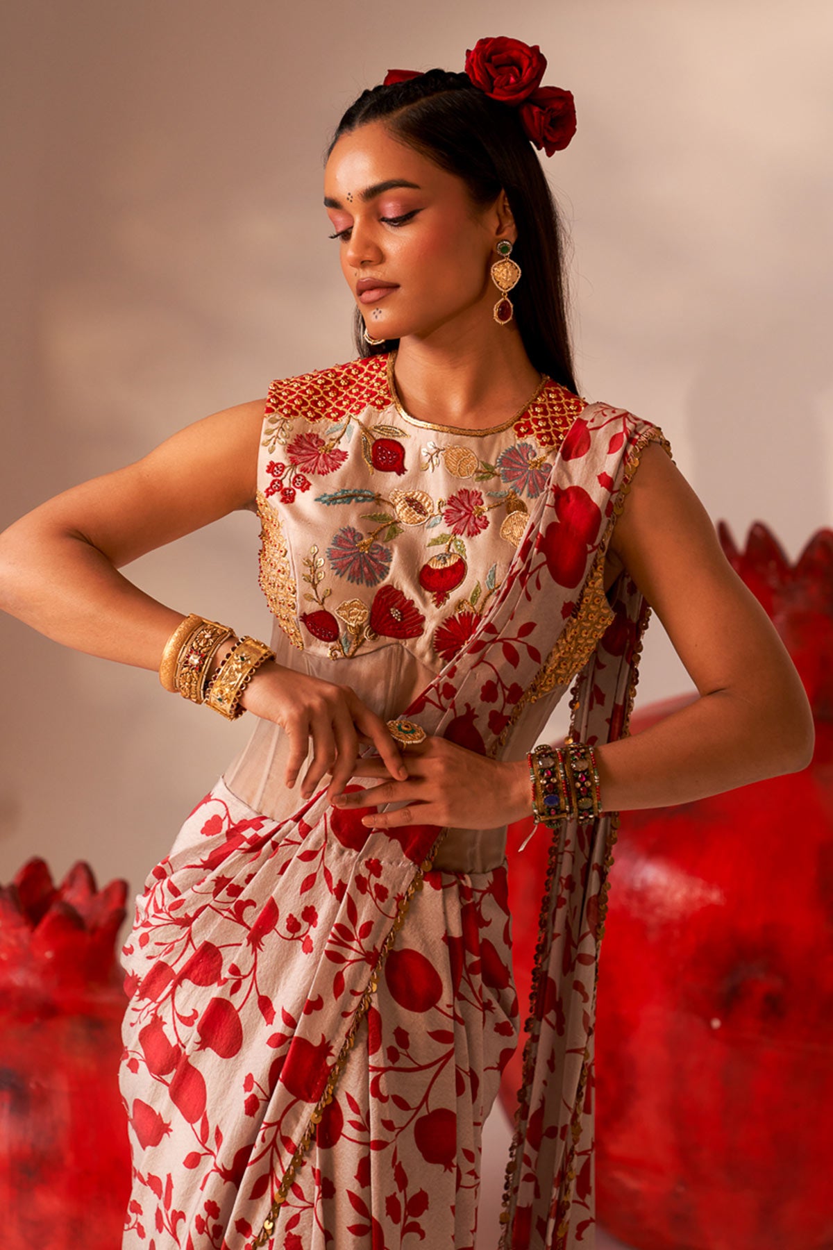 Bonning drape saree