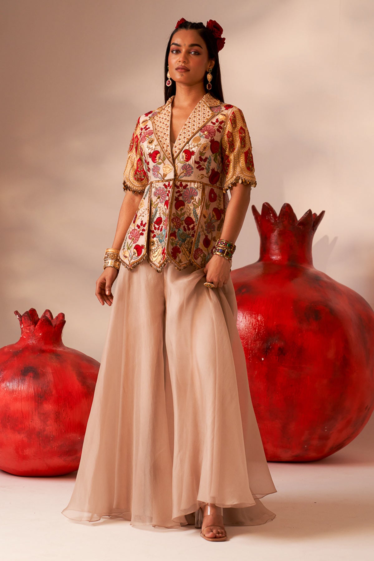 Peplum top set