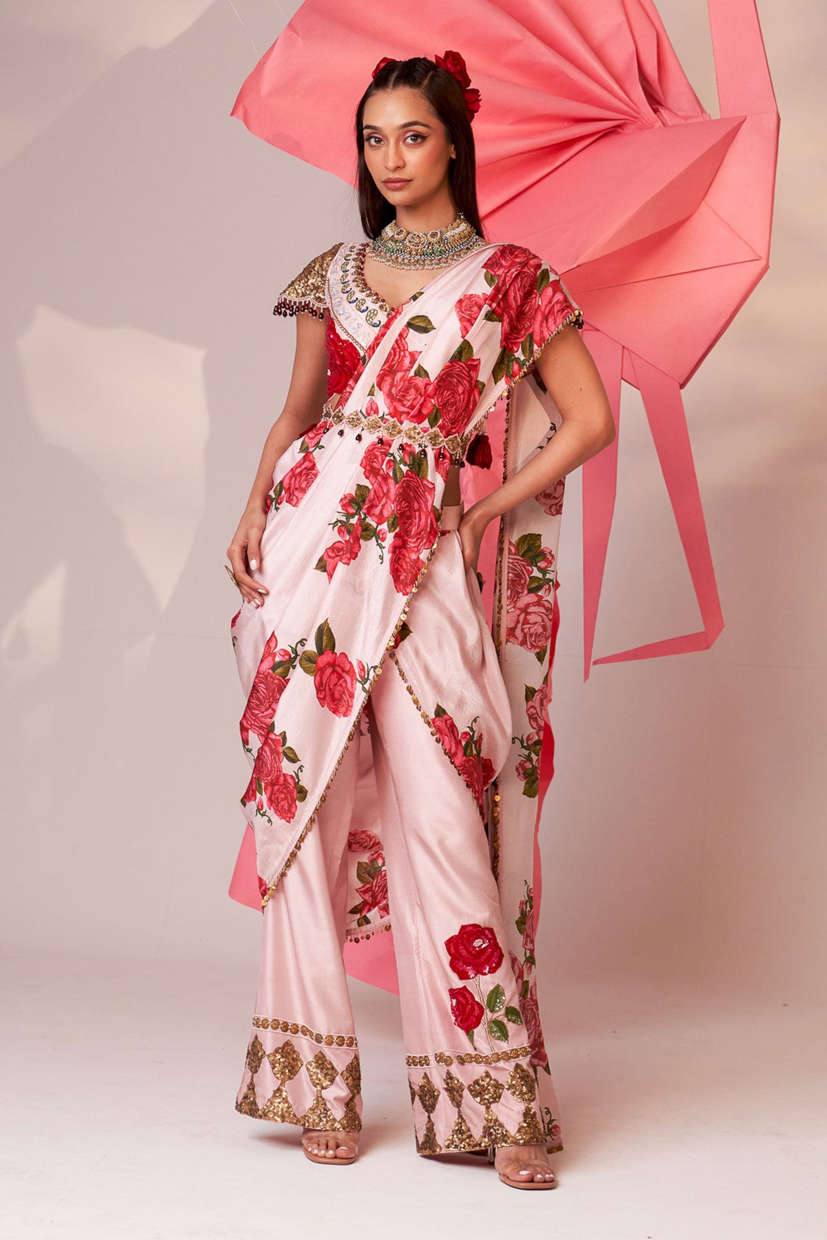 Tulip pant saree