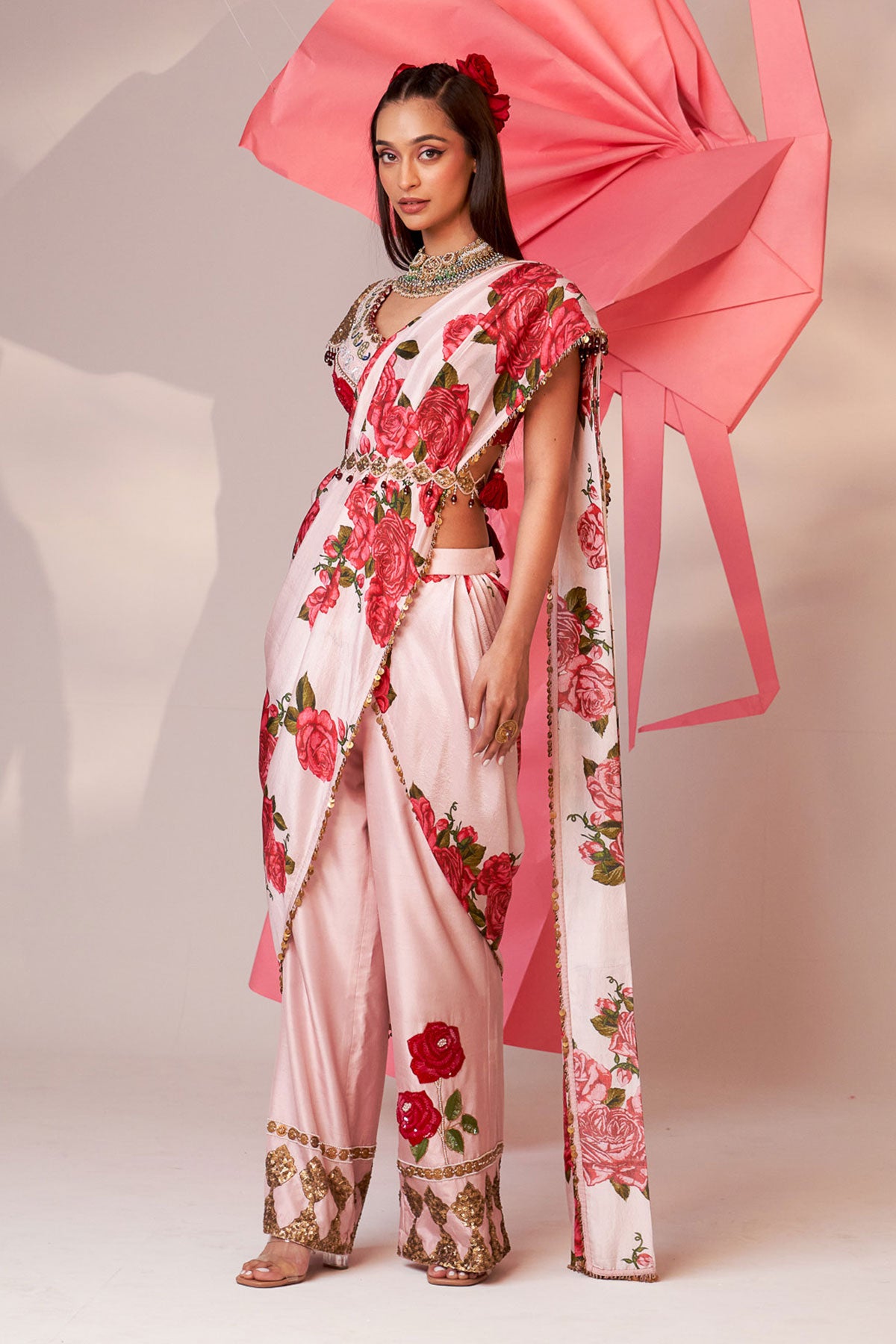 Tulip pant saree