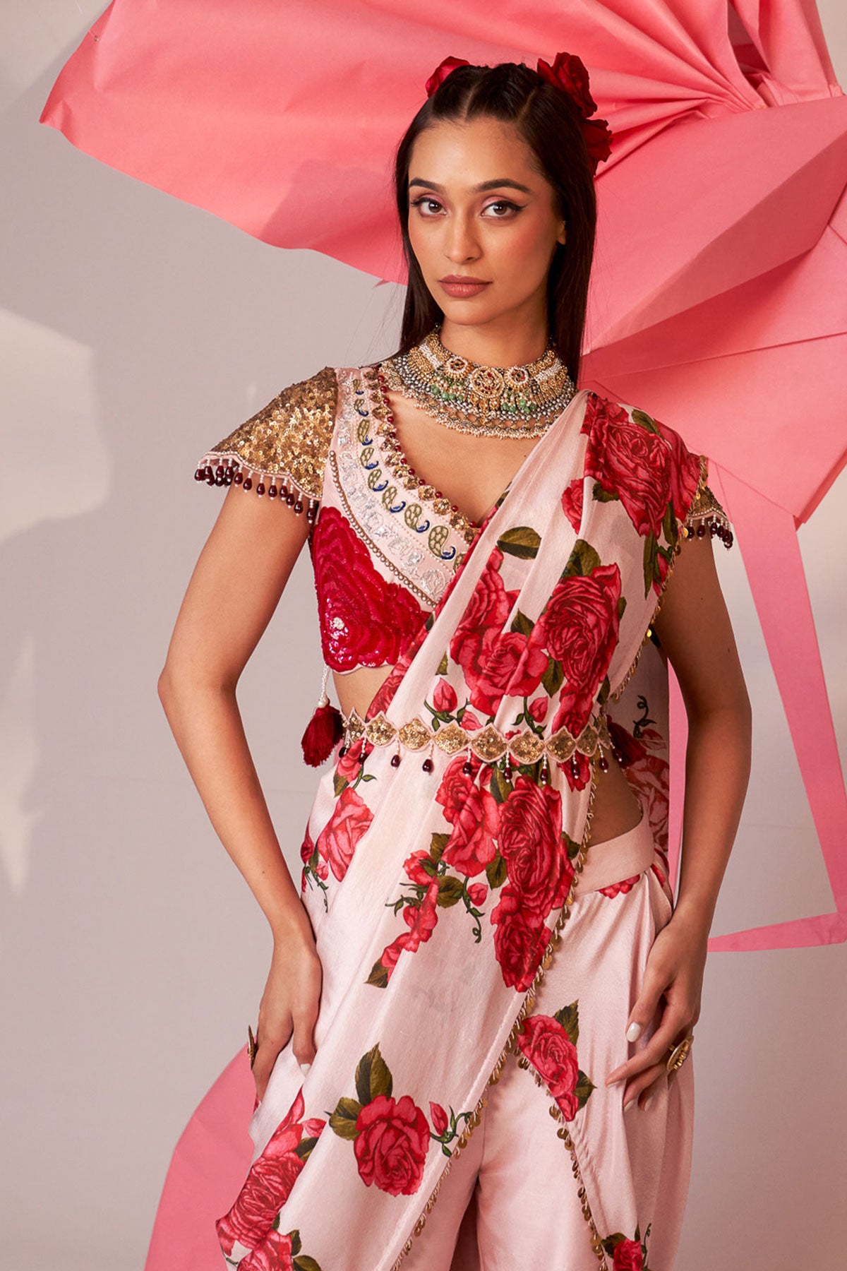 Tulip pant saree