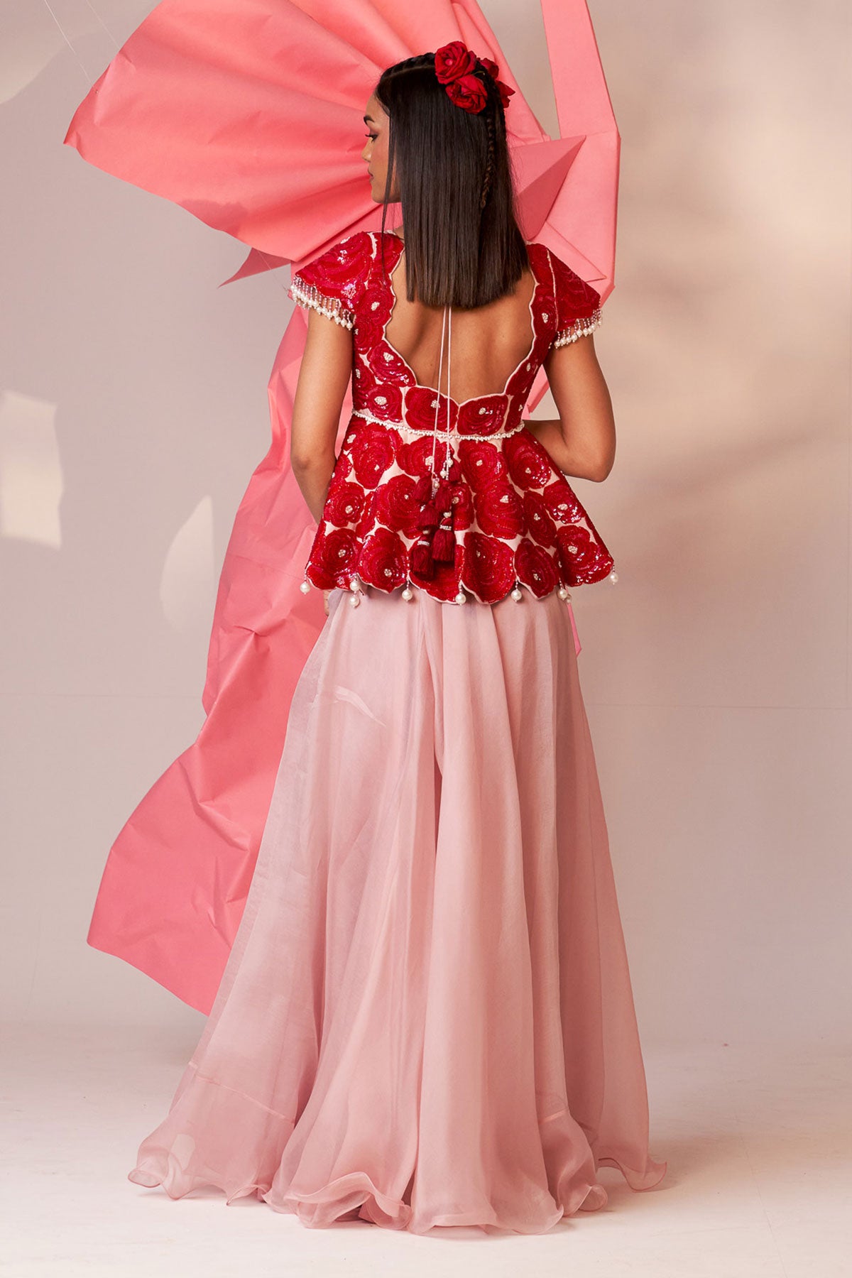 Peplum sharara set