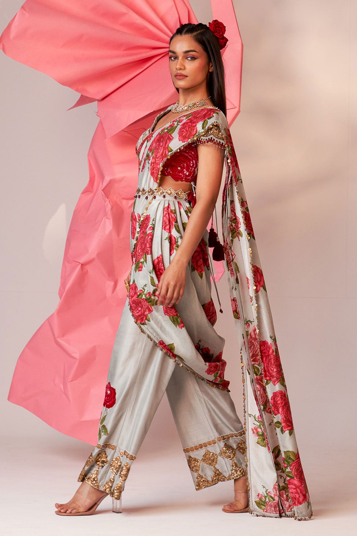 Tulip pant saree