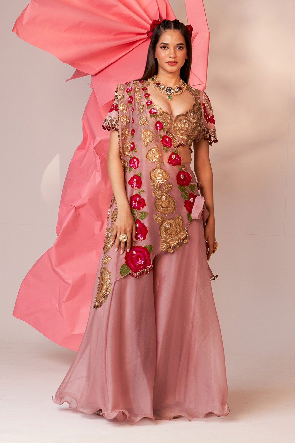 Drape sharara set
