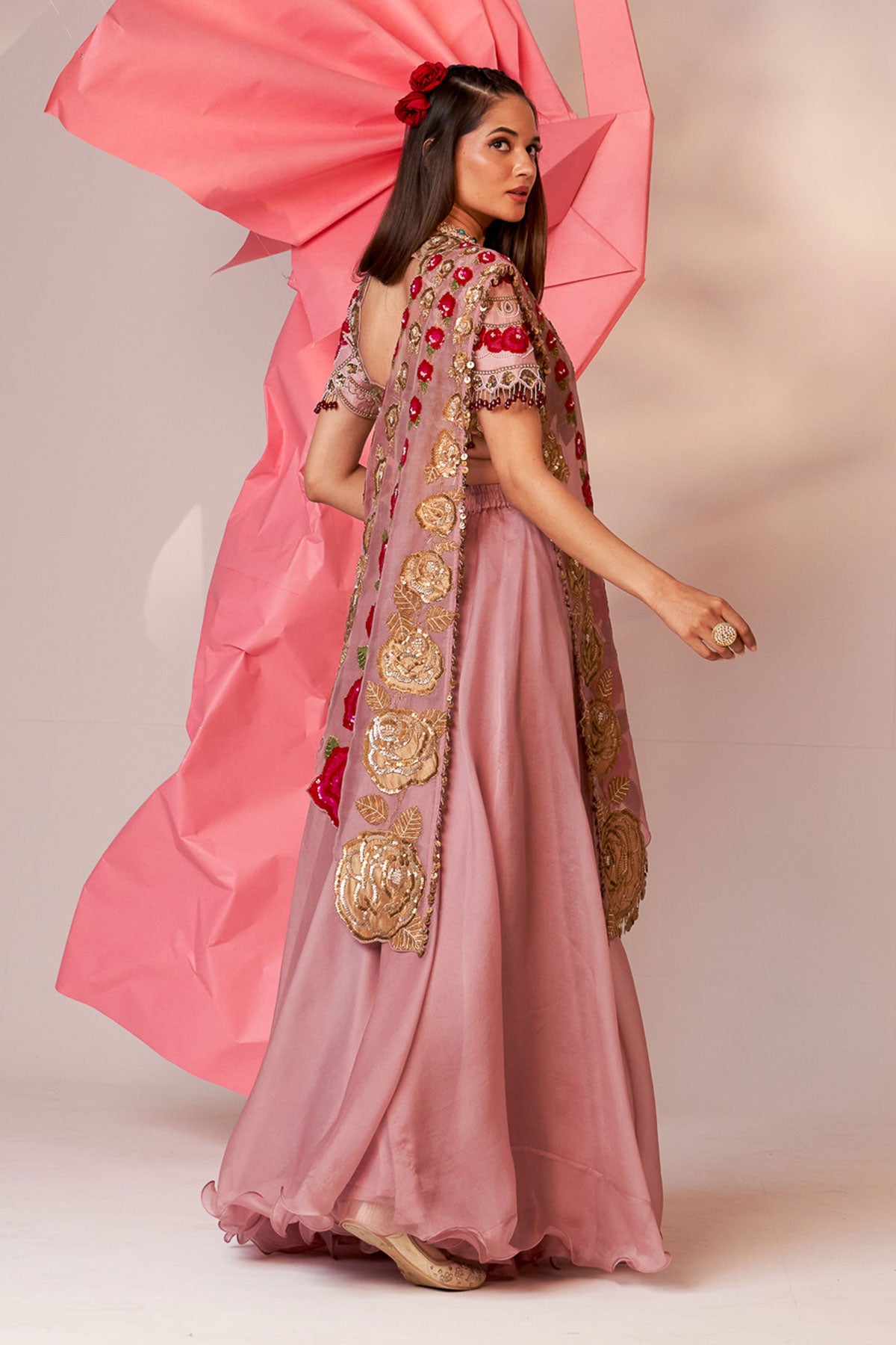 Drape sharara set
