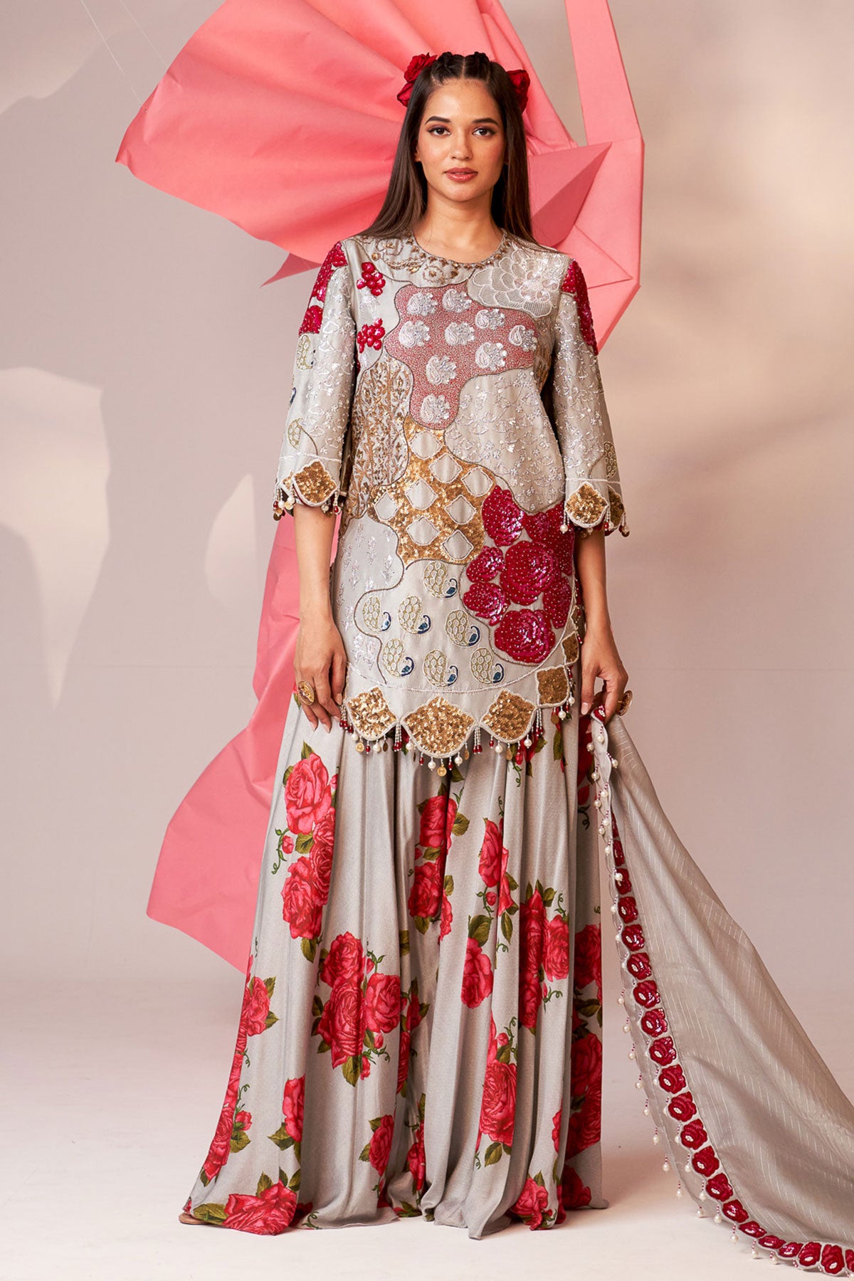 Tulip suit and sharara set