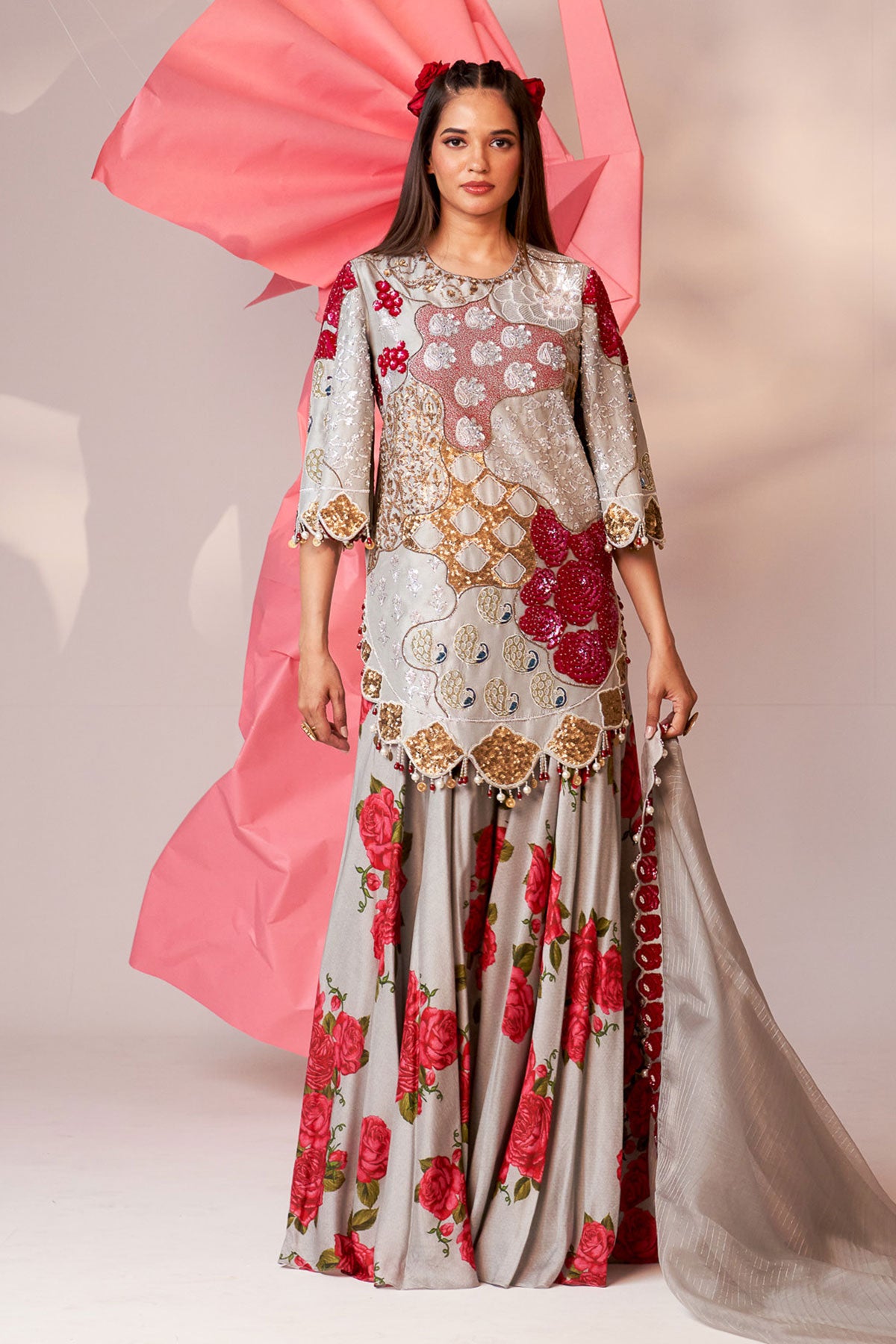 Tulip suit and sharara set