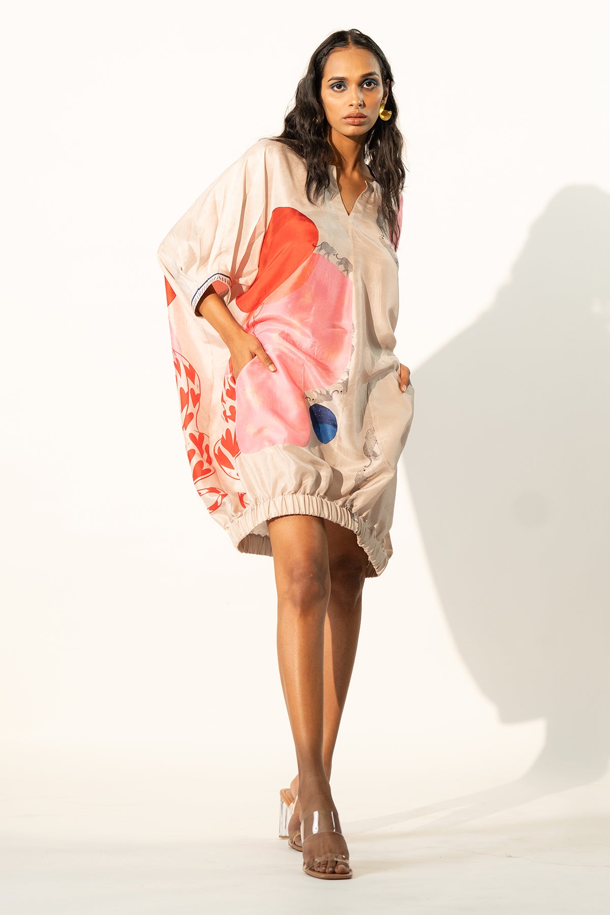 ELASTICATED HEM DRESS