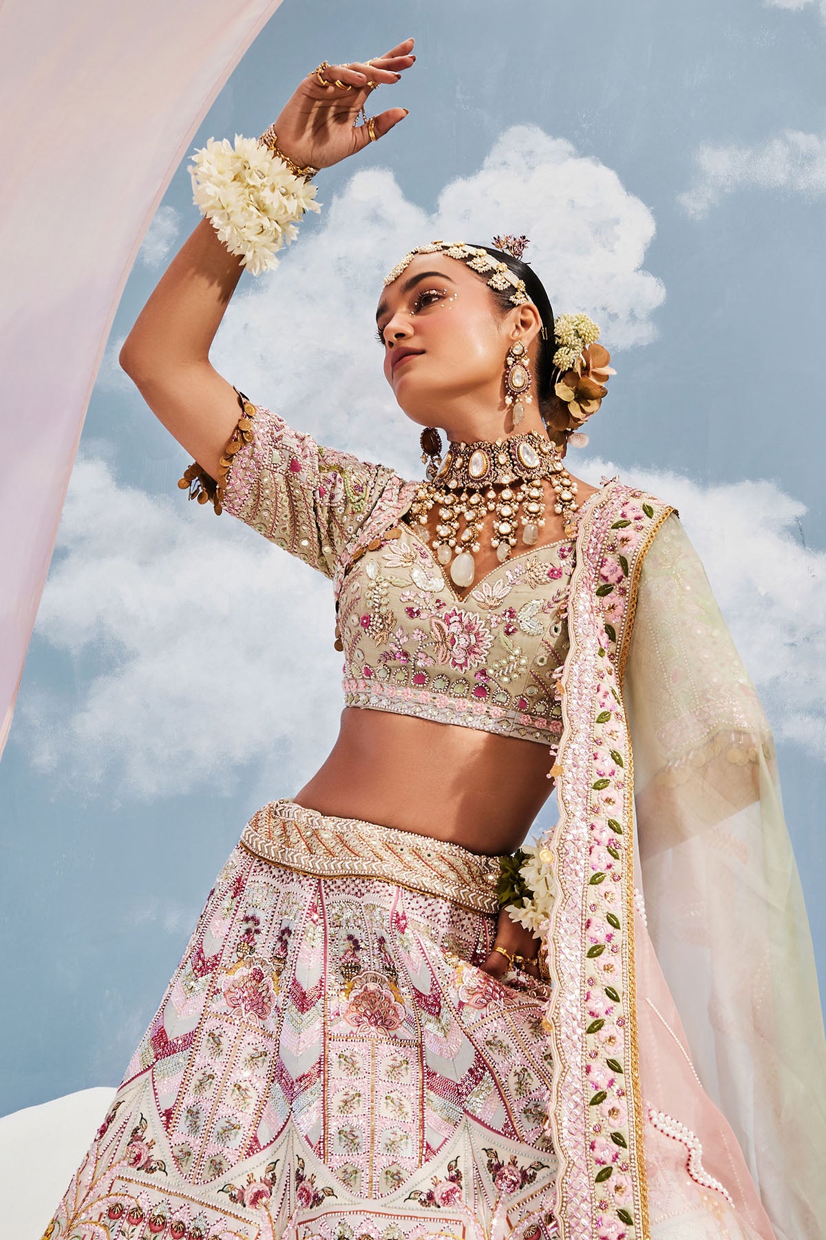 PARROT TALE LEHENGA