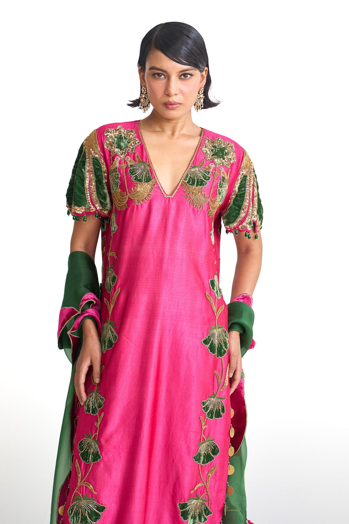 Genda phool Long suit set